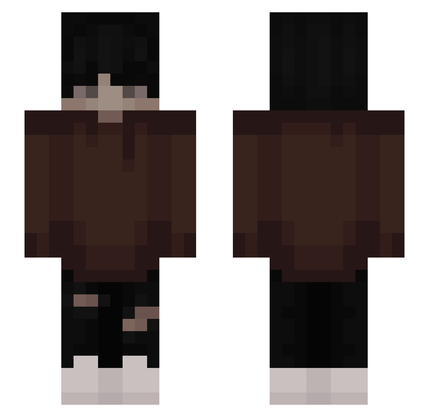 Crytopsy147 Minecraft skin, front and back view