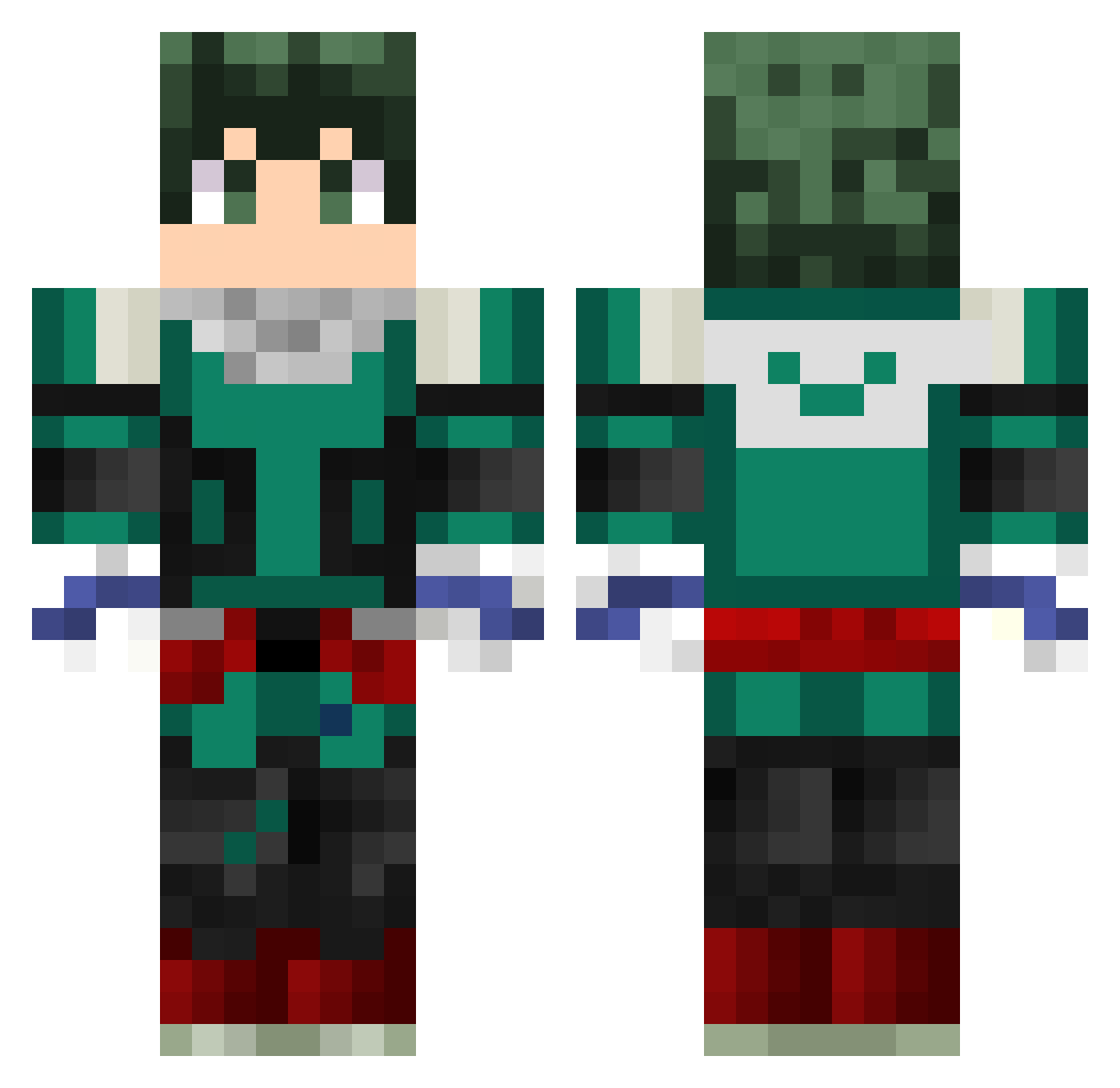Disposeddd Minecraft skin, front and back view