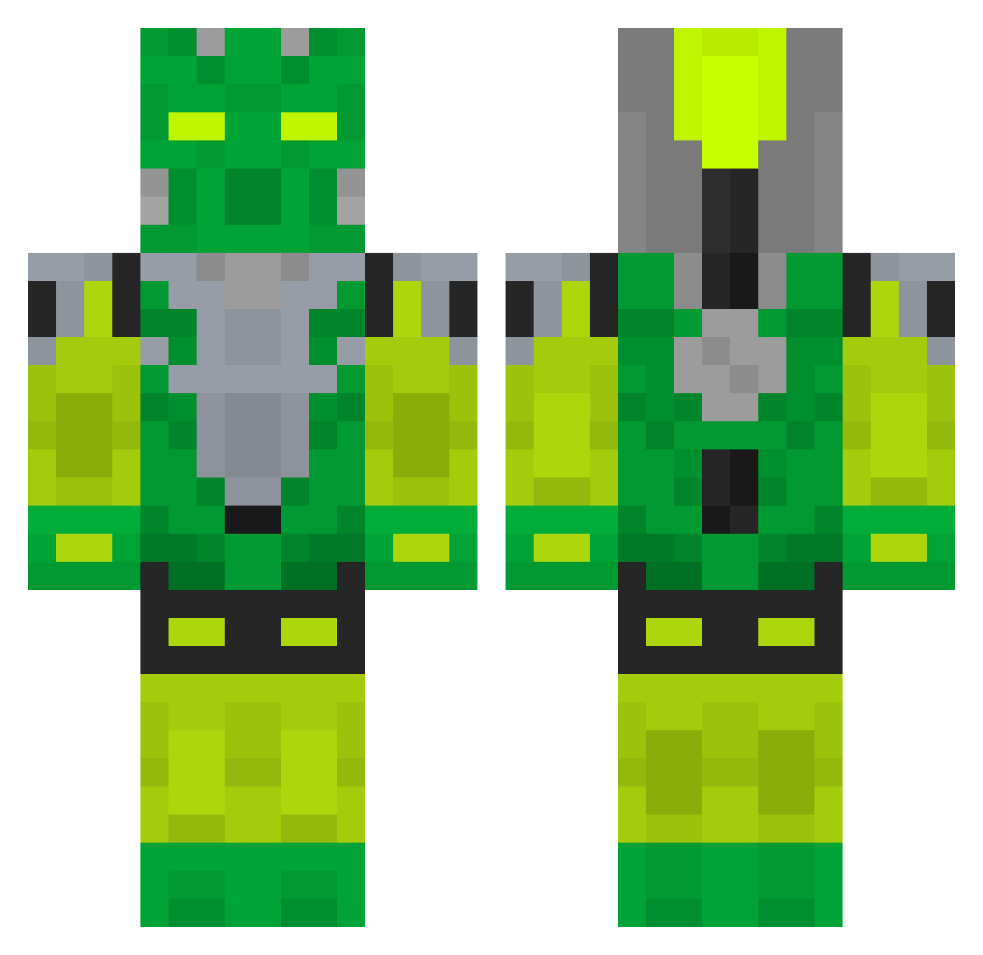 Jagerud Minecraft skin, front and back view