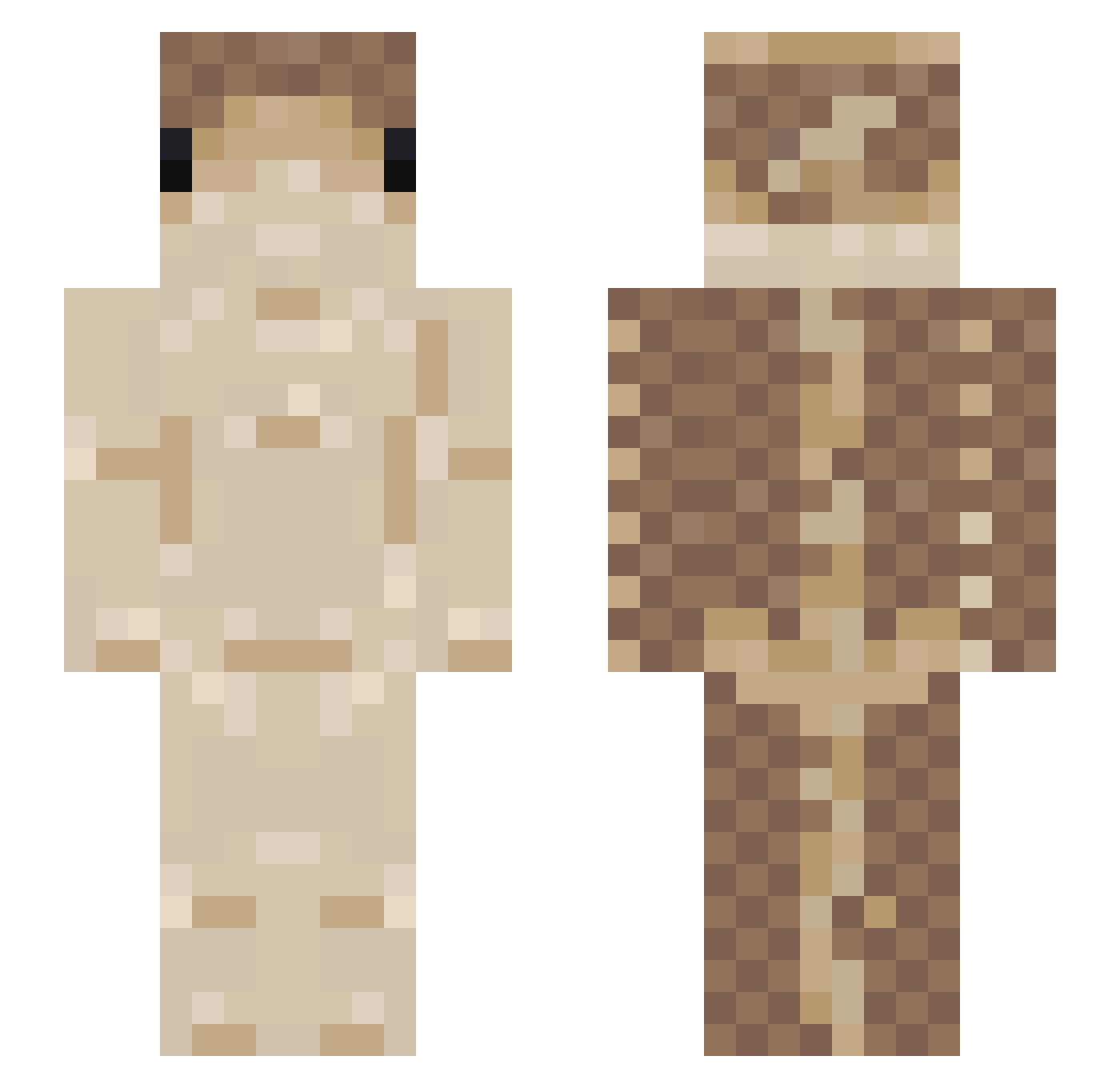 pocoloco7474 Minecraft skin, front and back view