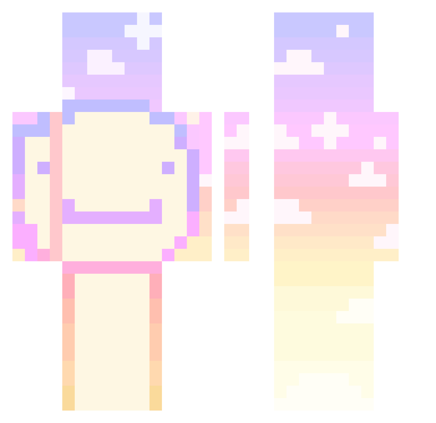 iPoopiee Minecraft skin, front and back view