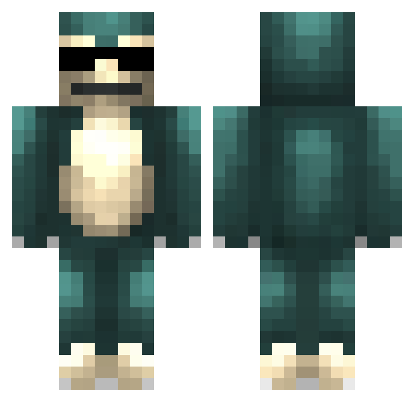 yeyeet98 Minecraft skin, front and back view