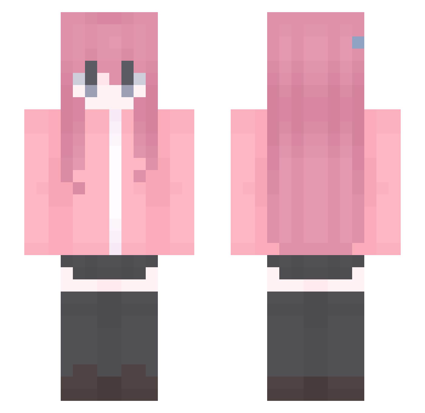 haerin02 Minecraft skin, front and back view
