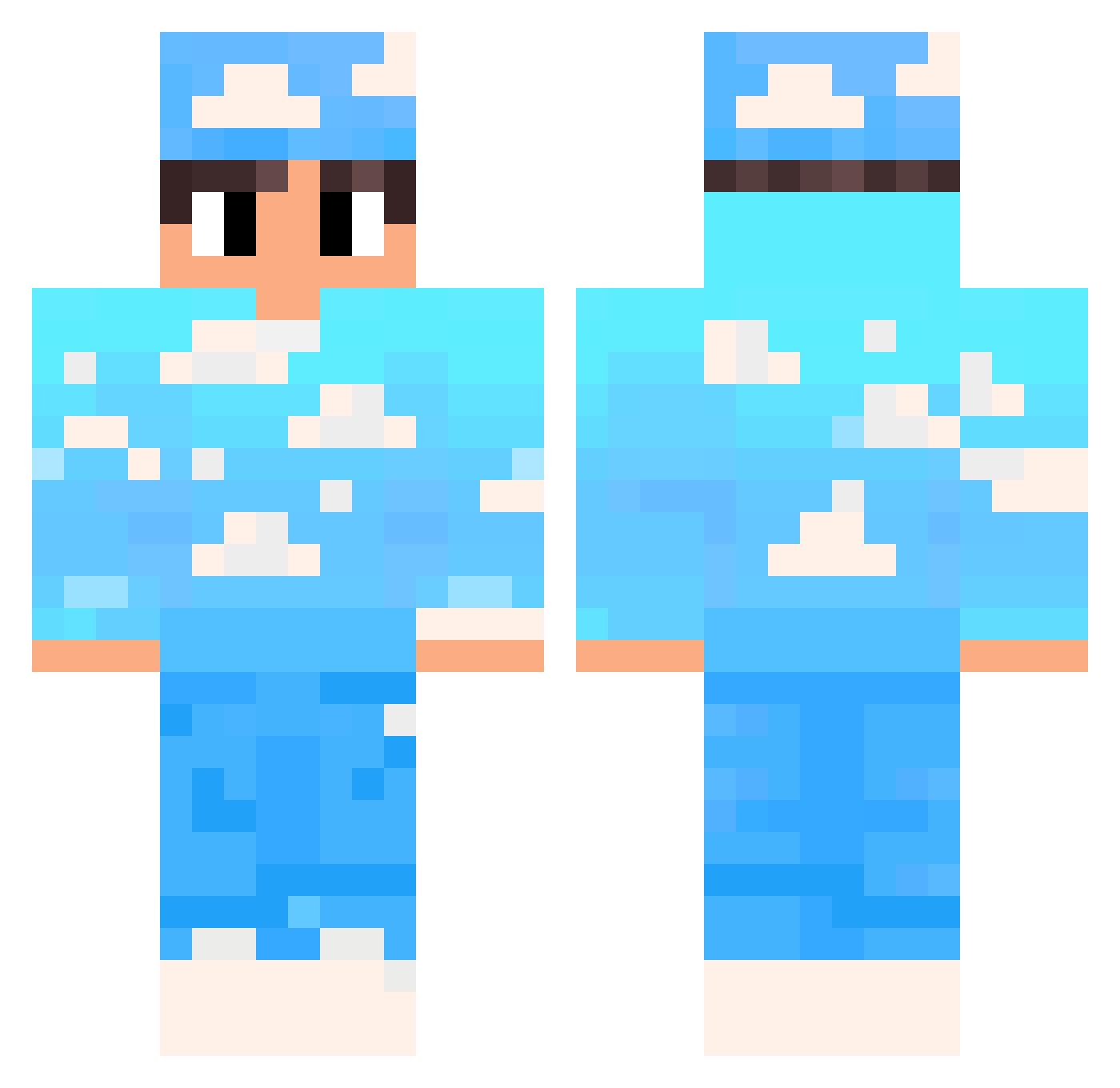 Allynson06 Minecraft skin, front and back view