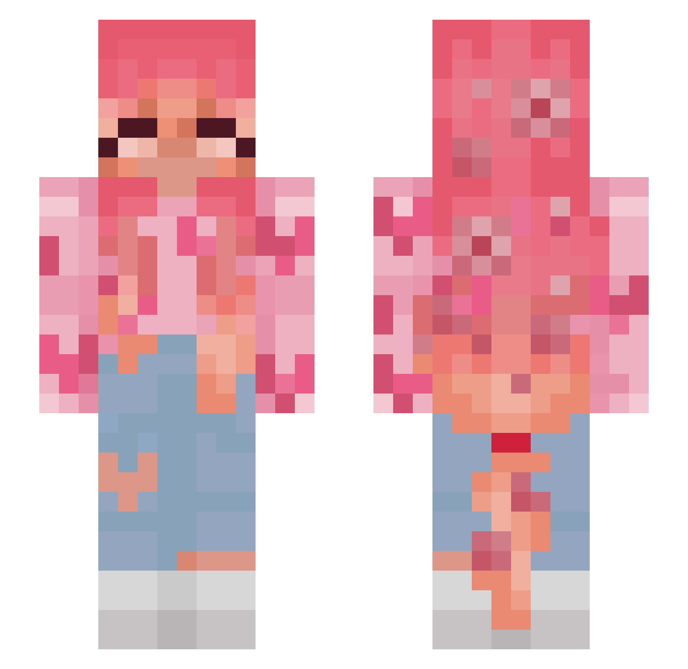 Eloquenceology Minecraft skin, front and back view