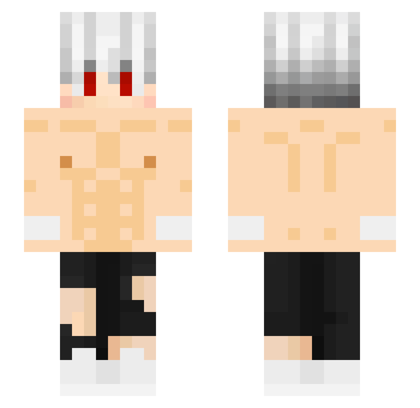 Benjagamer2812 Minecraft skin, front and back view