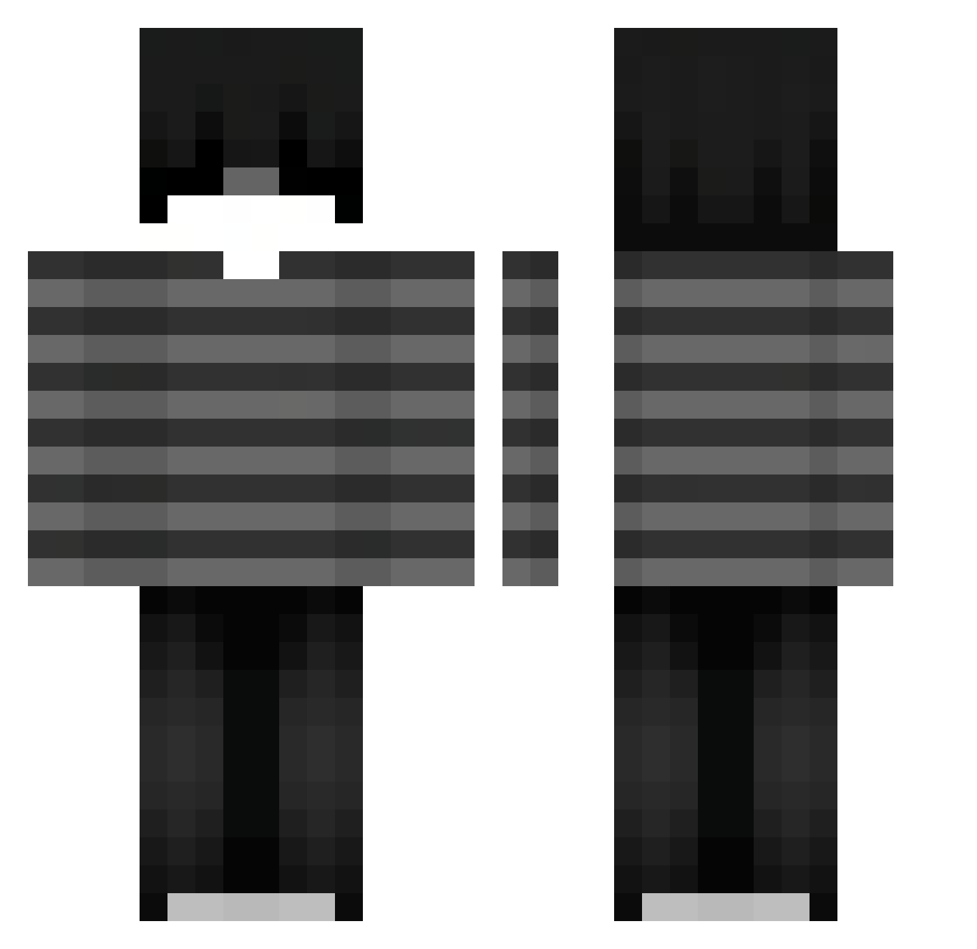 Epepsic_E Minecraft skin, front and back view