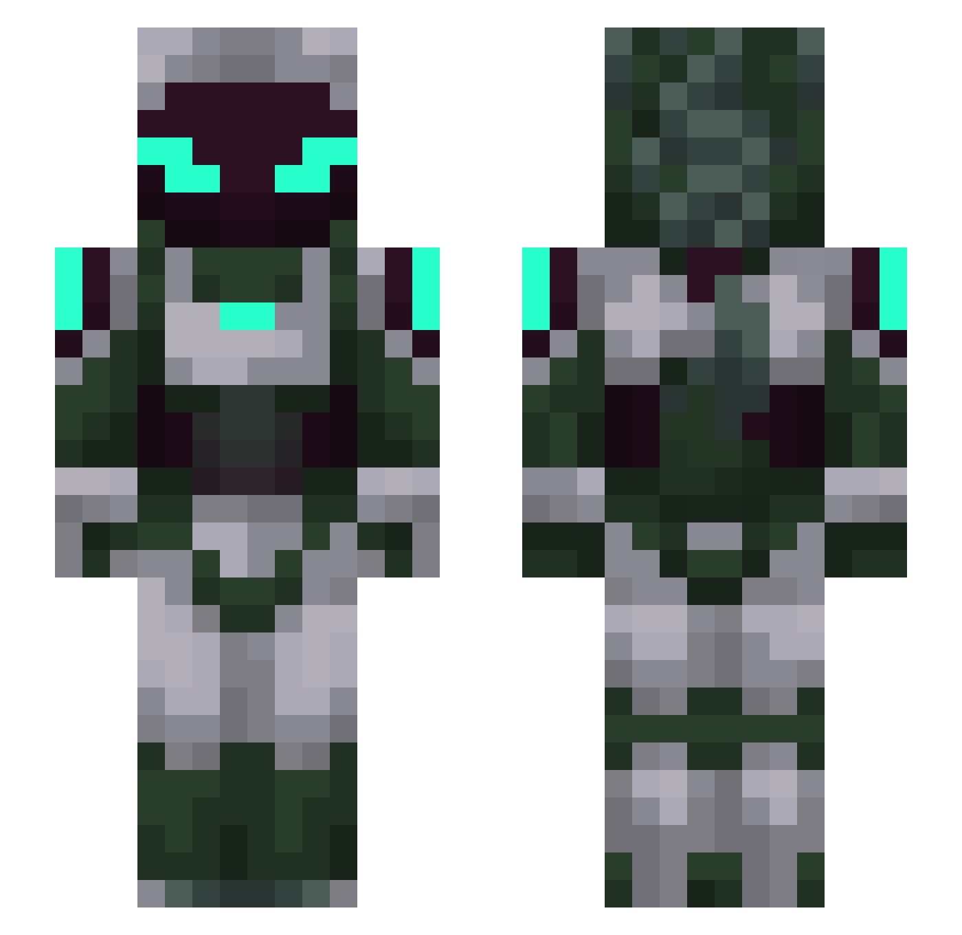 _Doves_ Minecraft skin, front and back view
