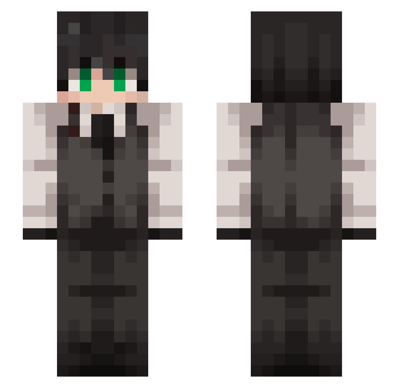 minerbloko Minecraft skin, front and back view