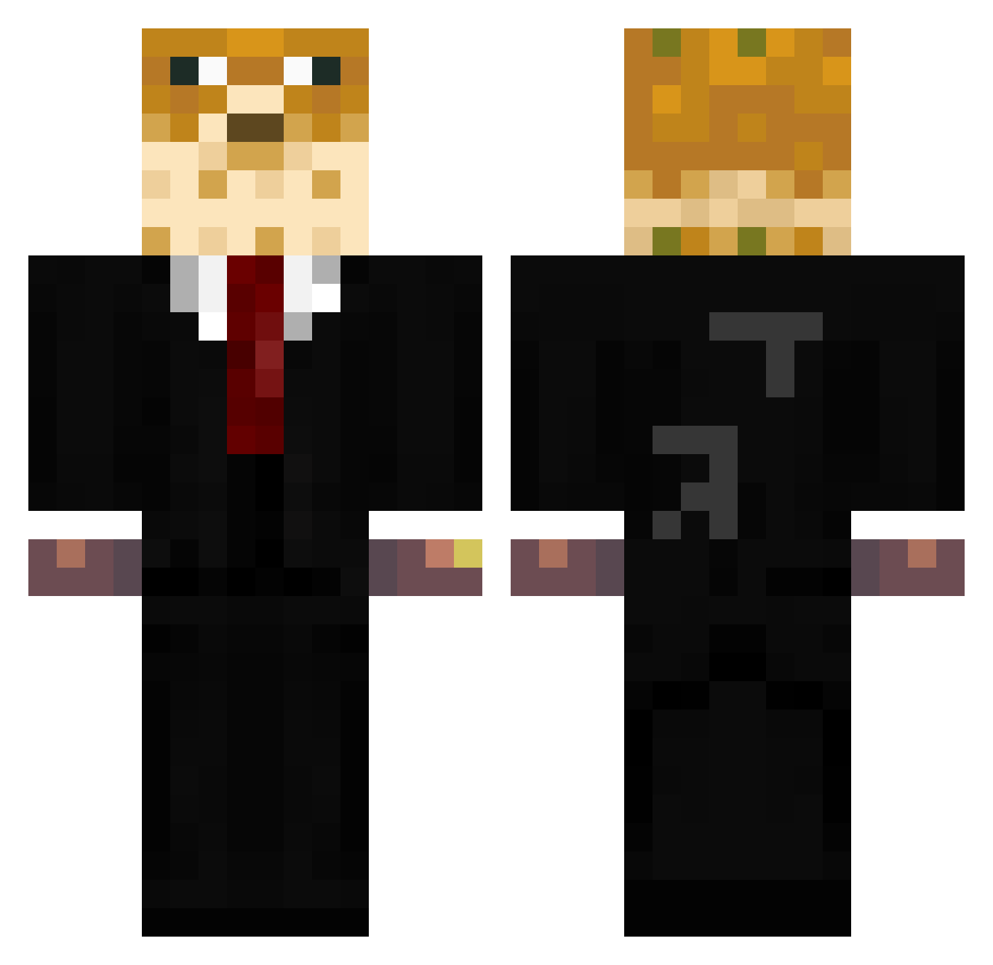 Steini380 Minecraft skin, front and back view