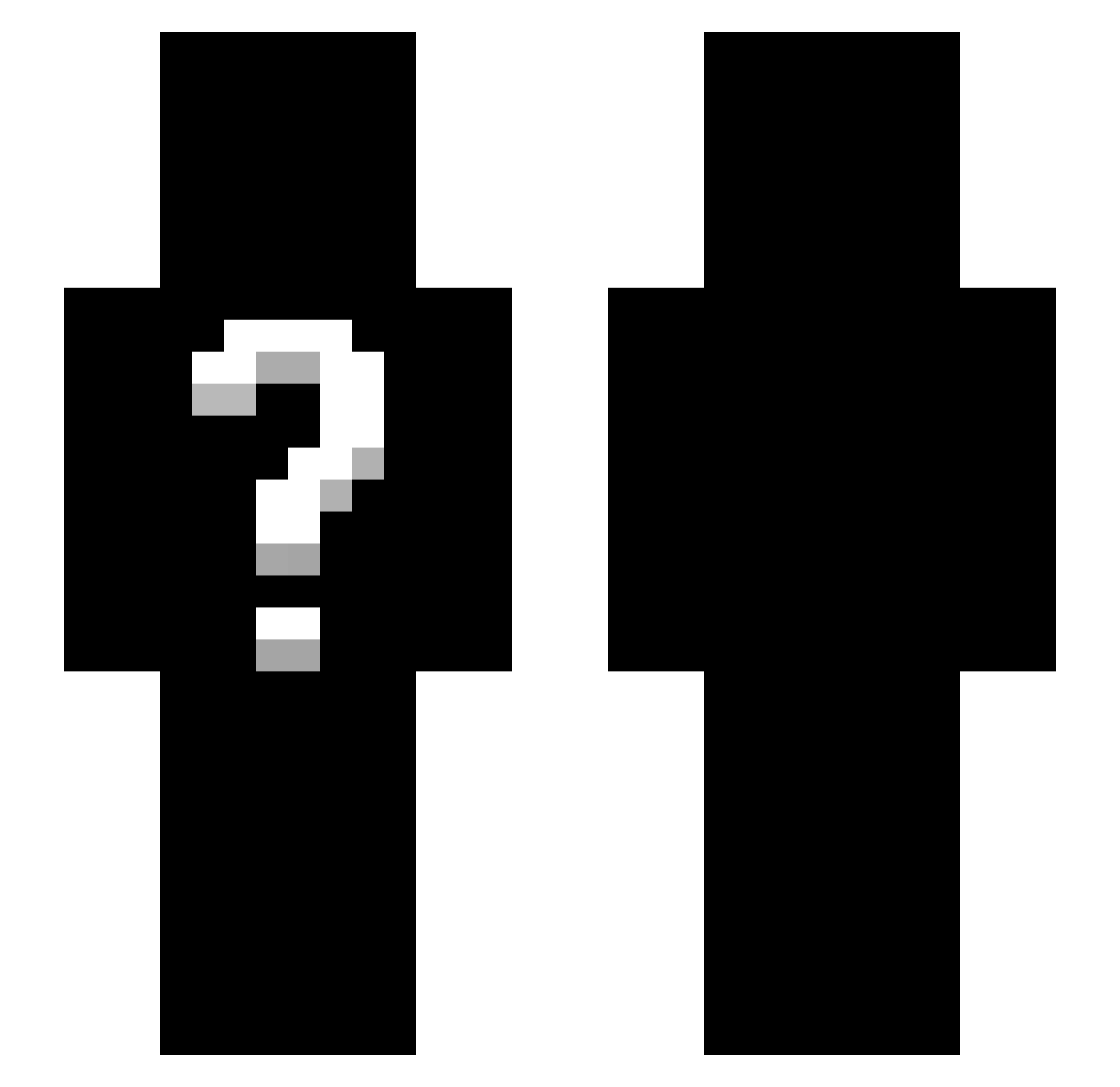 Wojti9000 Minecraft skin, front and back view