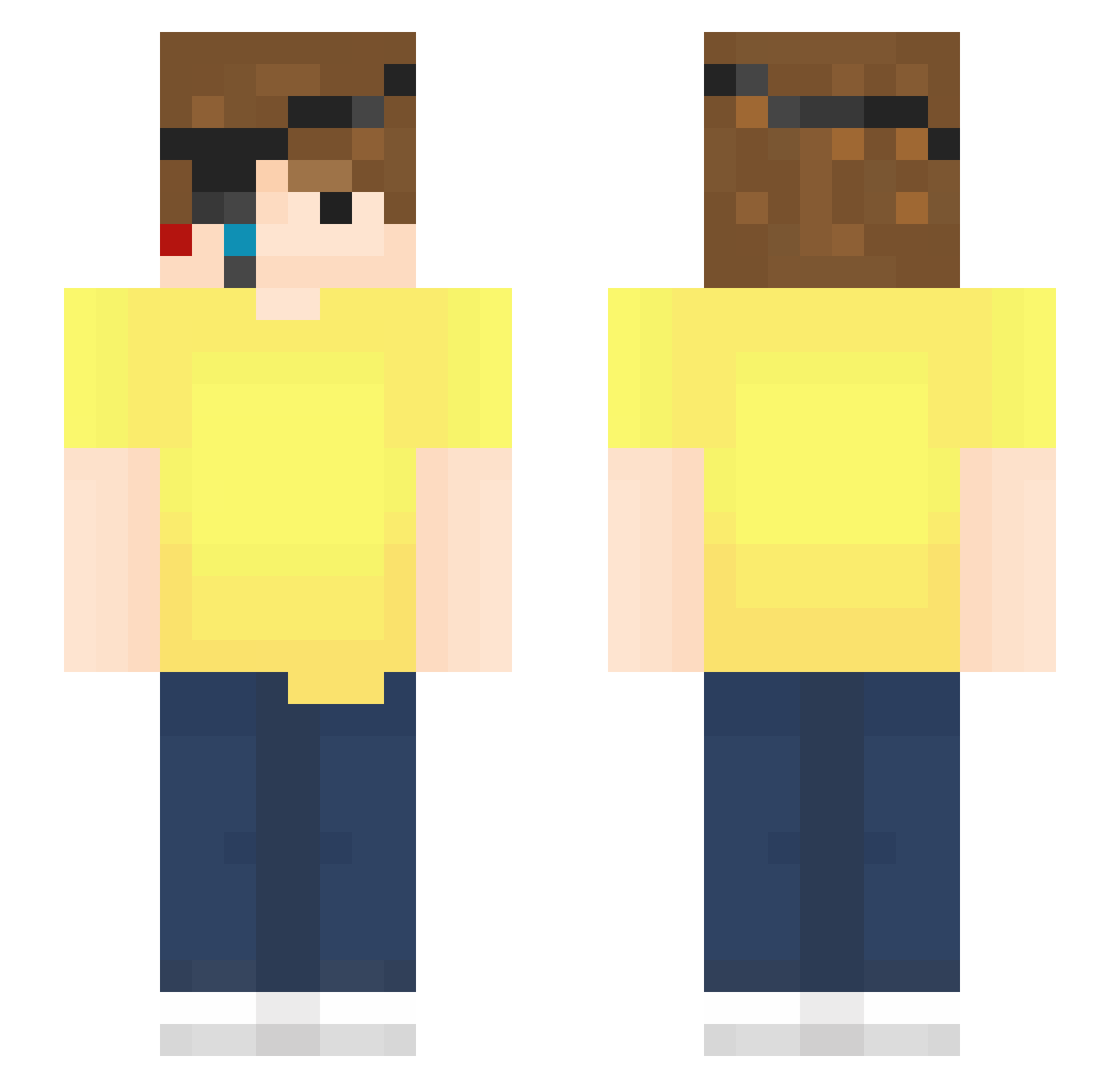 Chio_fr Minecraft skin, front and back view