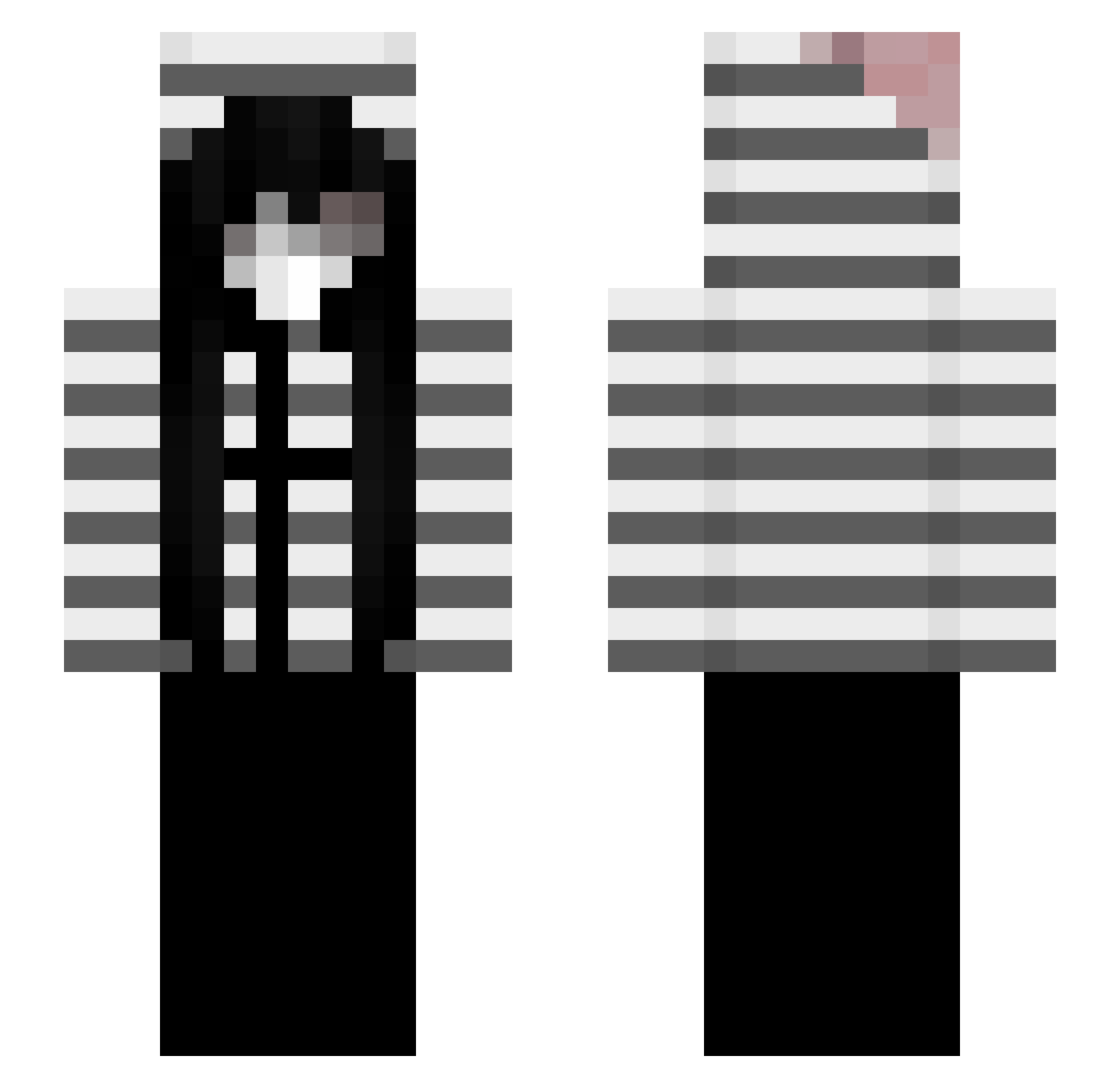Yanxyn Minecraft skin, front and back view