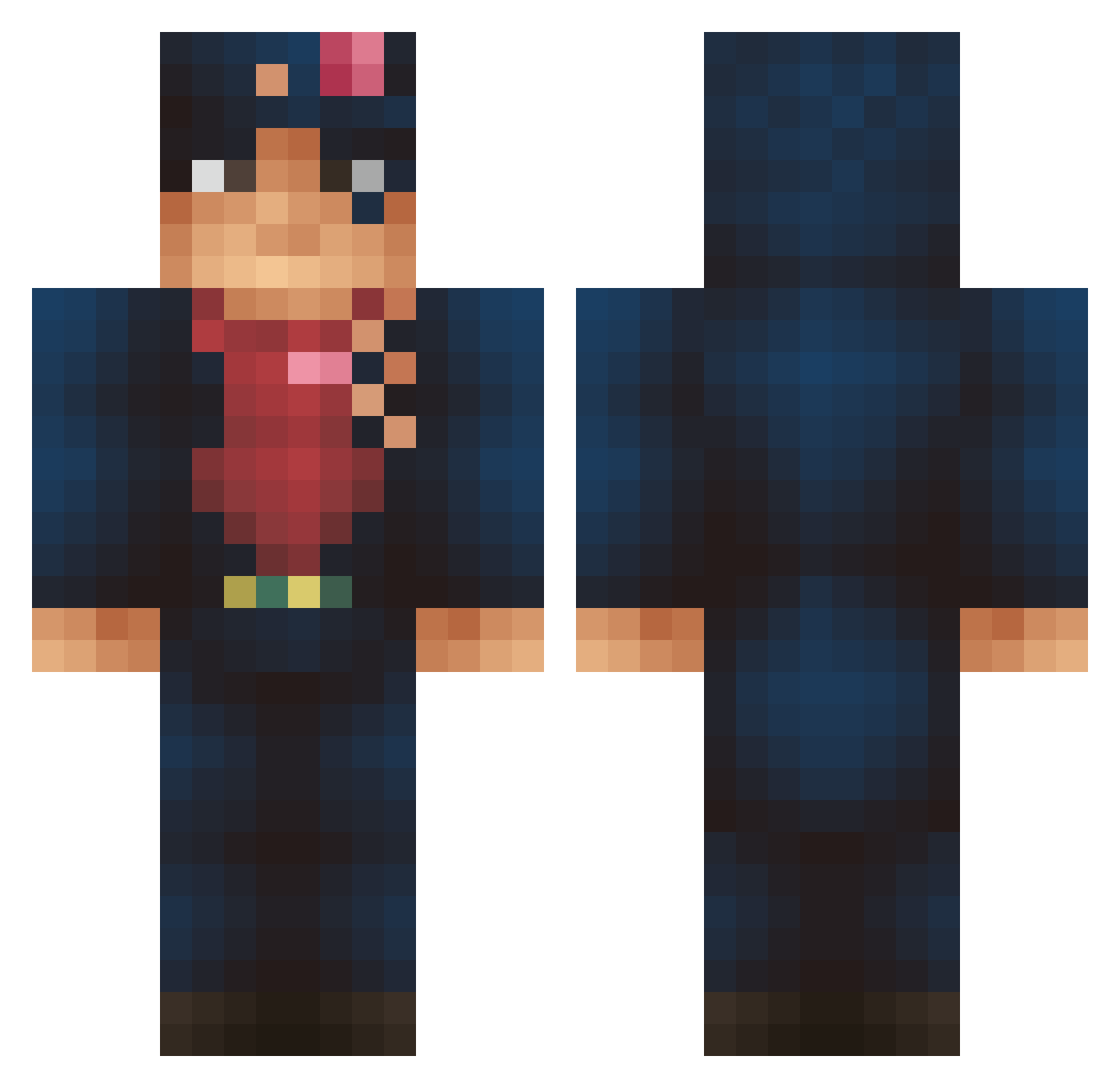 poipy2 Minecraft skin, front and back view