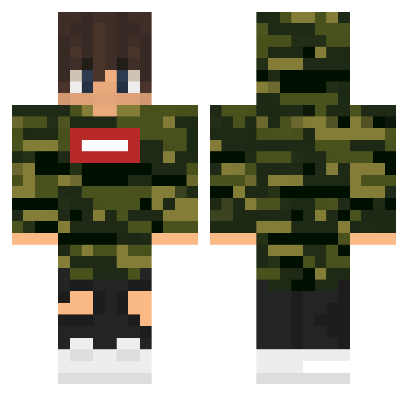 Minecr4ftrentner Minecraft skin, front and back view