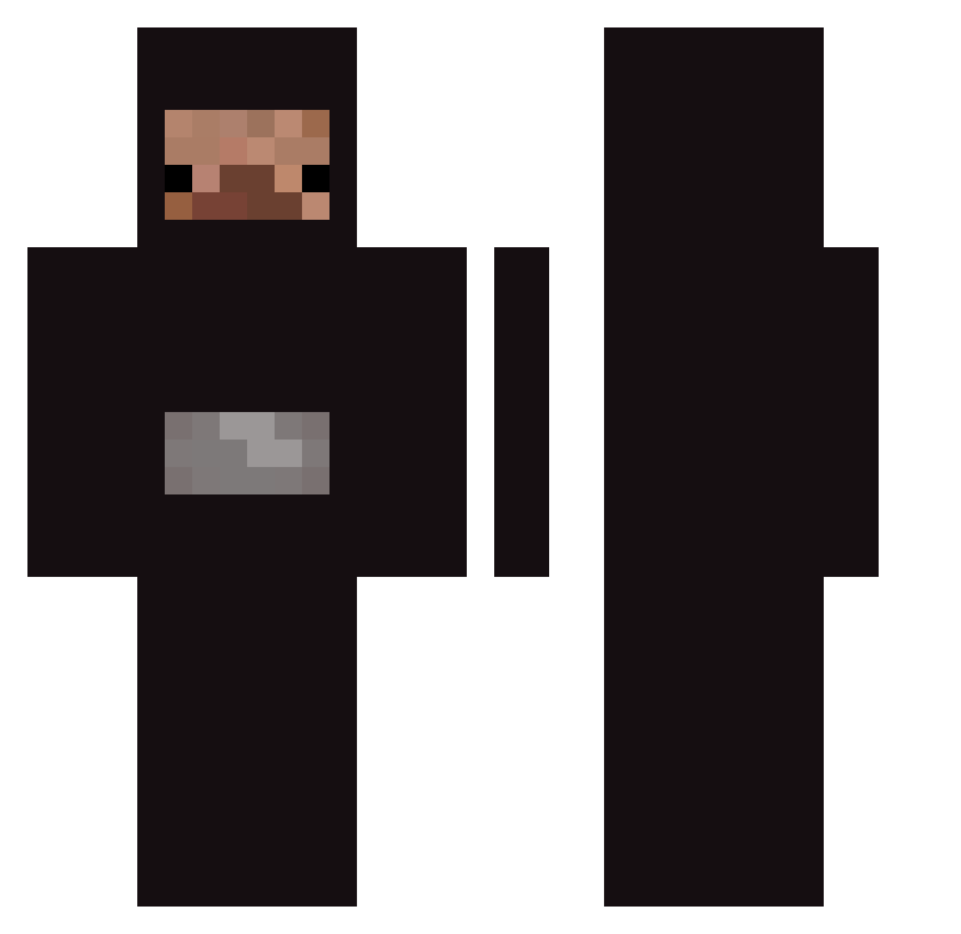 HuskyScallop2239 Minecraft skin, front and back view