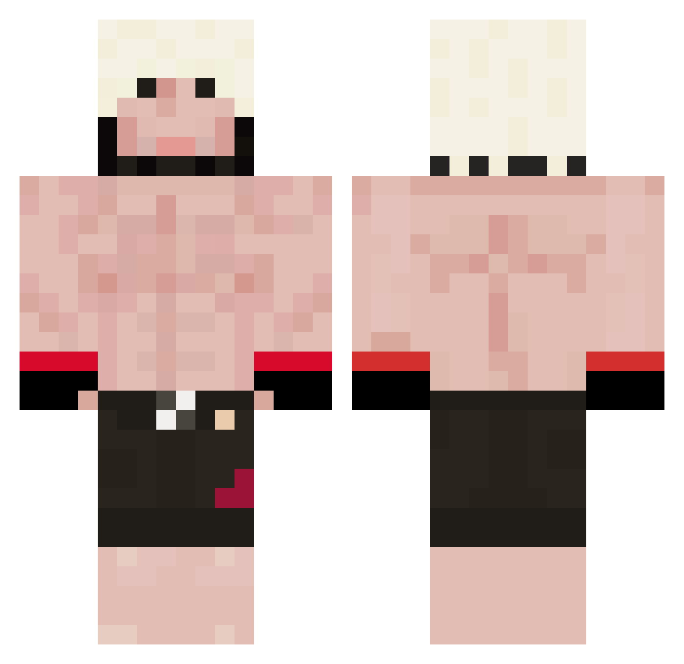 Moghis Minecraft skin, front and back view