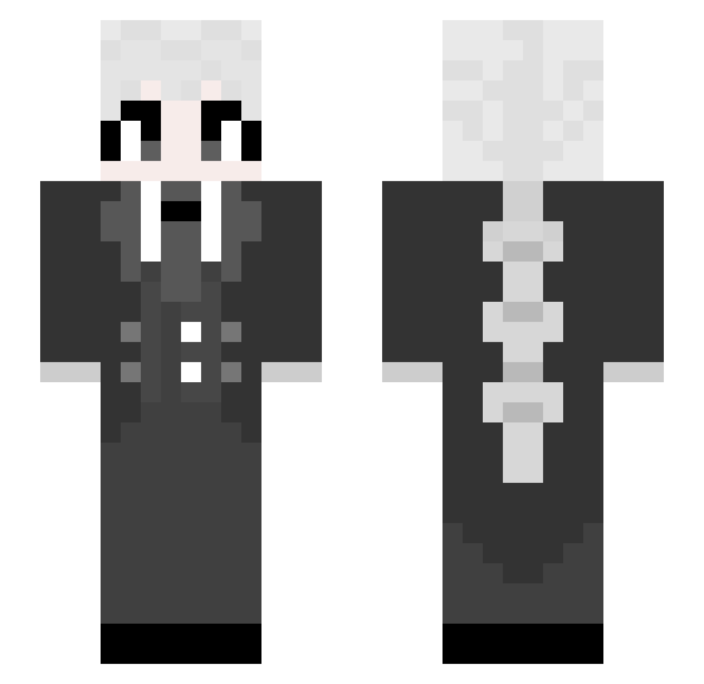 AzkIT Minecraft skin, front and back view