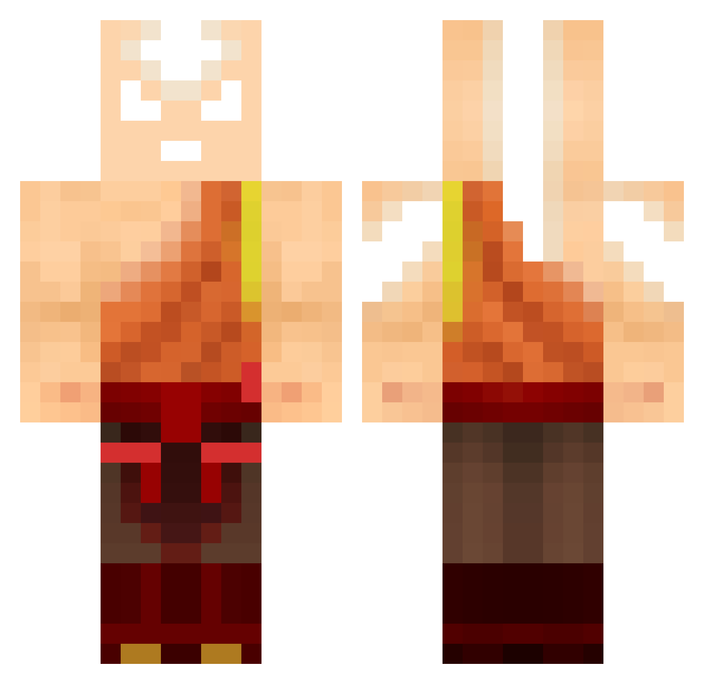 8lxs Minecraft skin, front and back view