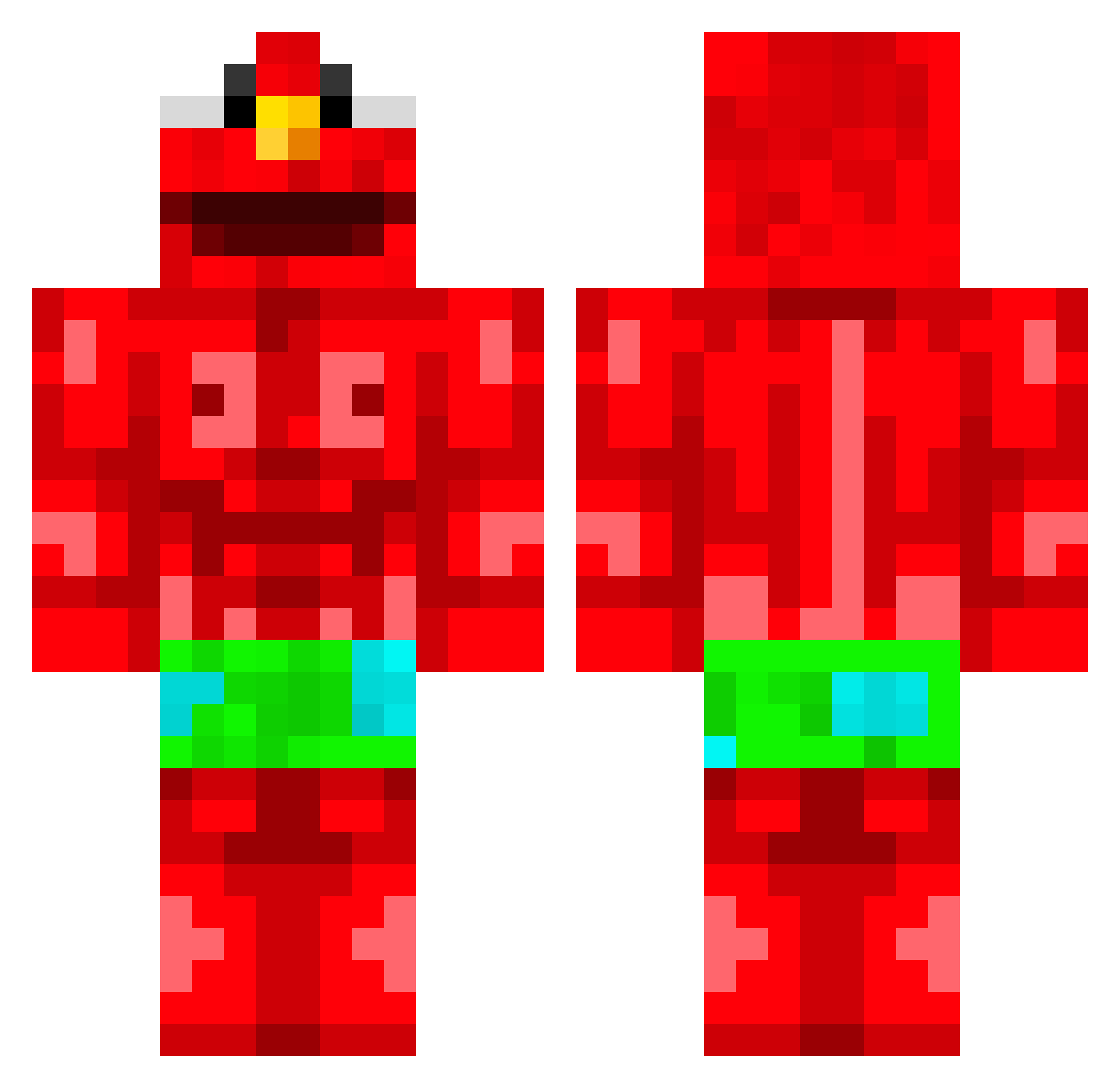 NitroBlade46 Minecraft skin, front and back view