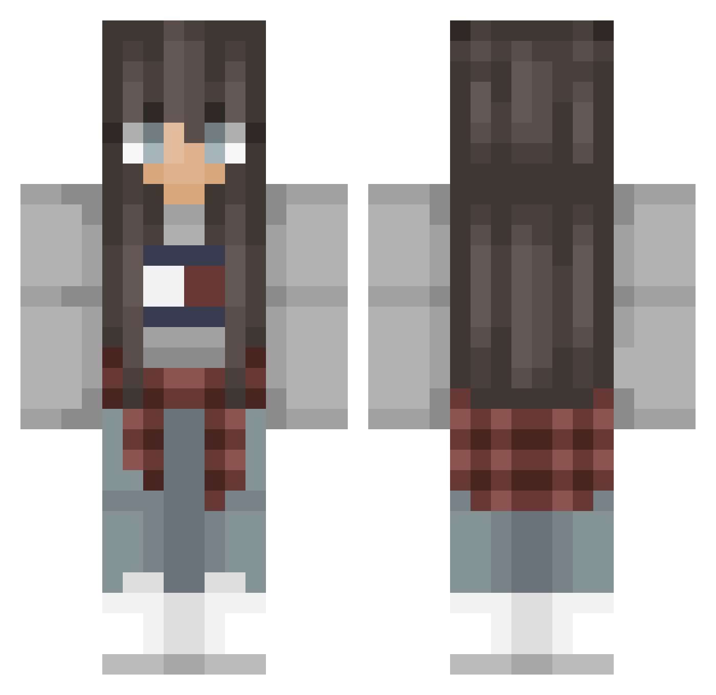 intoksikated Minecraft skin, front and back view