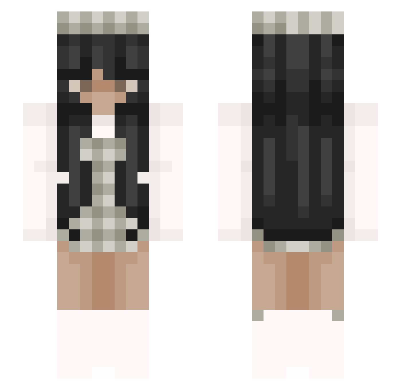 Khloweh Minecraft skin, front and back view