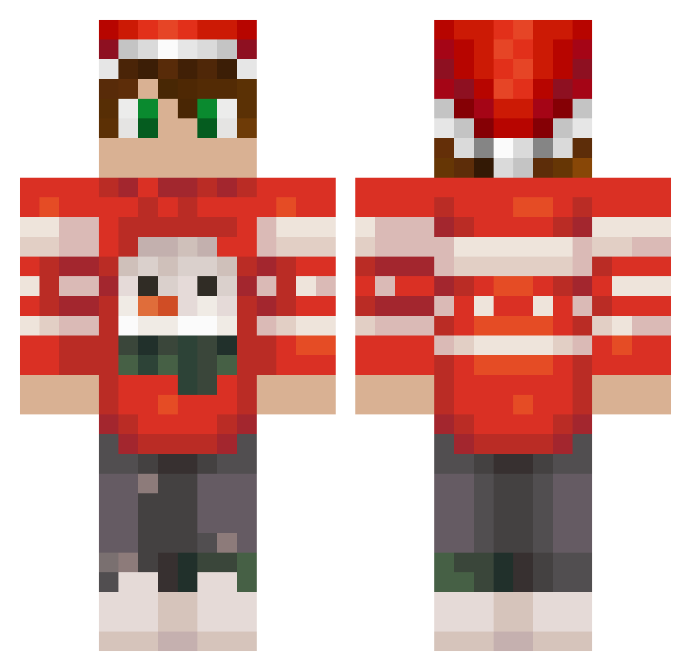 _Rafed Minecraft skin, front and back view