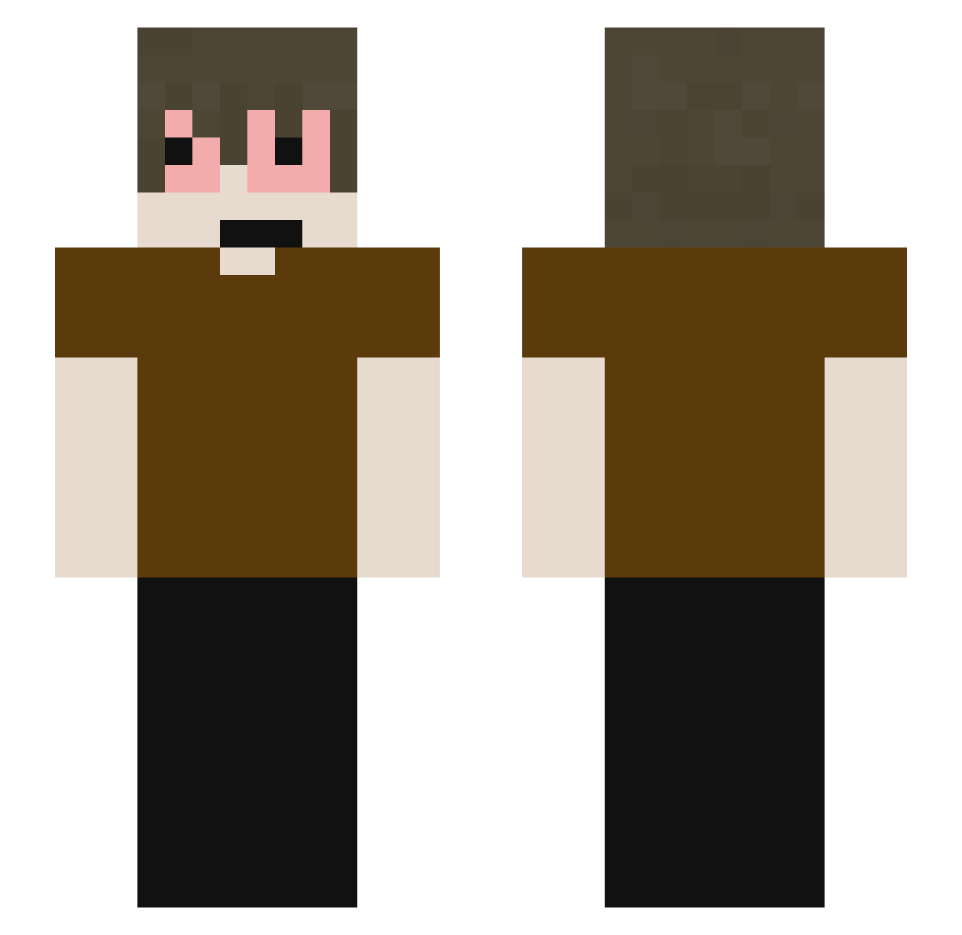 CharlieKurk89 Minecraft skin, front and back view