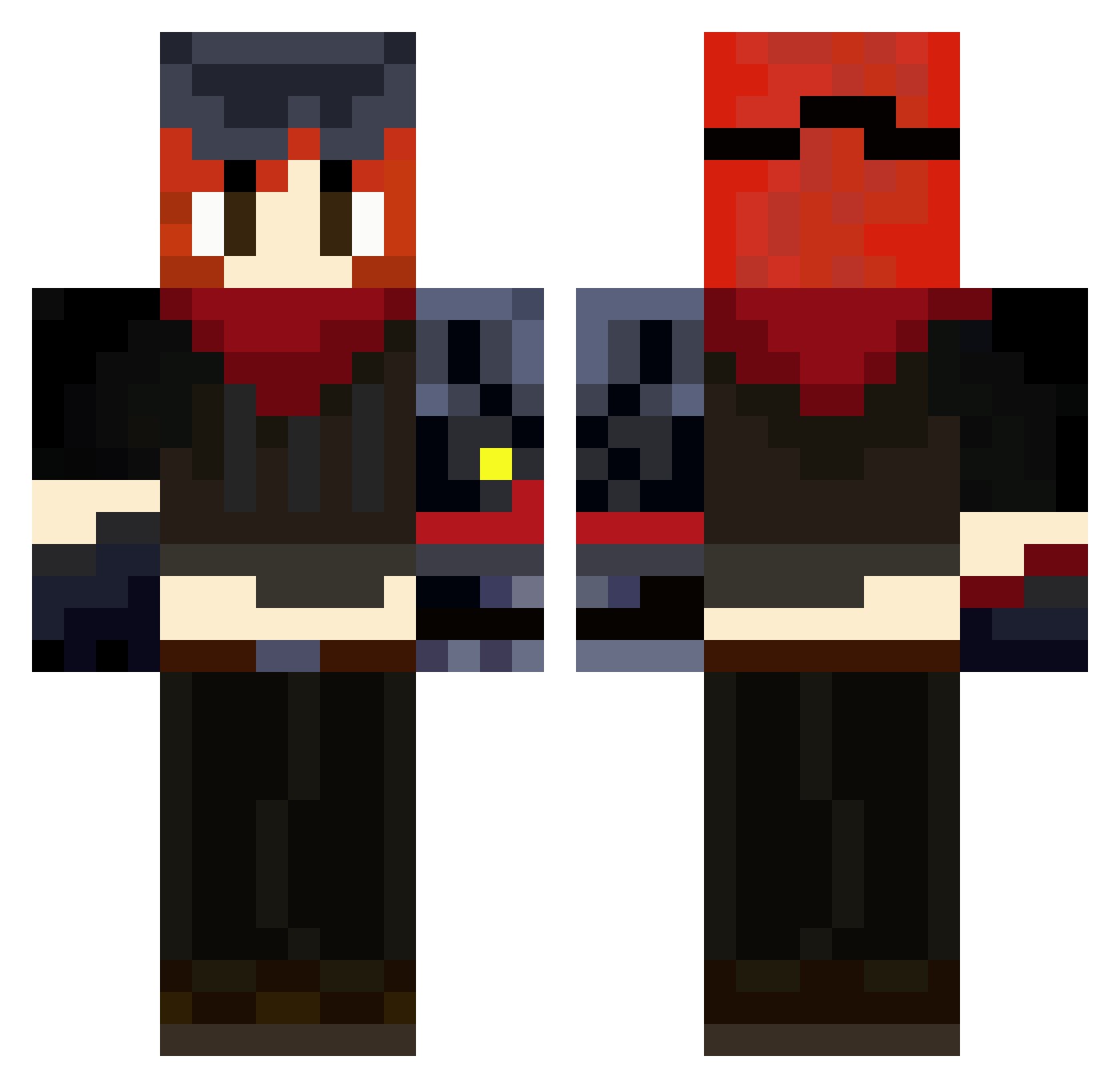 fx8800 Minecraft skin, front and back view