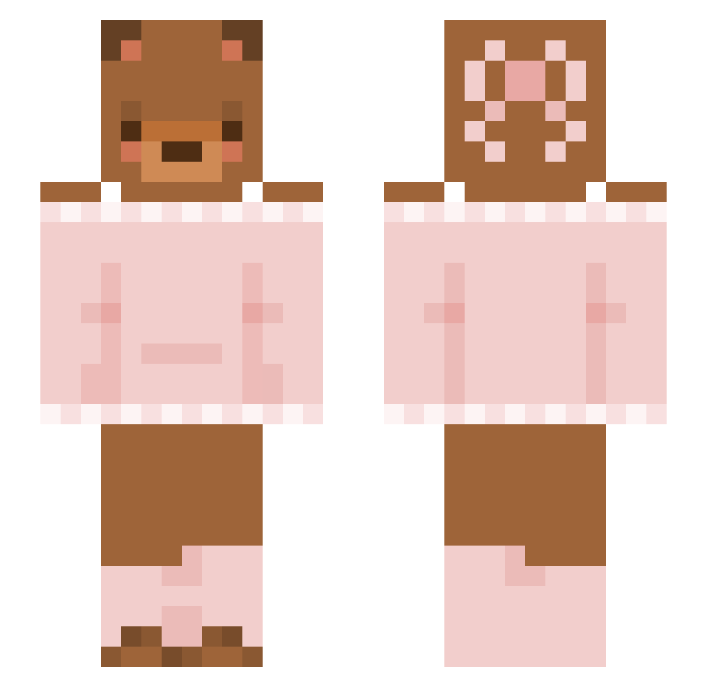 ElinzGarden Minecraft skin, front and back view