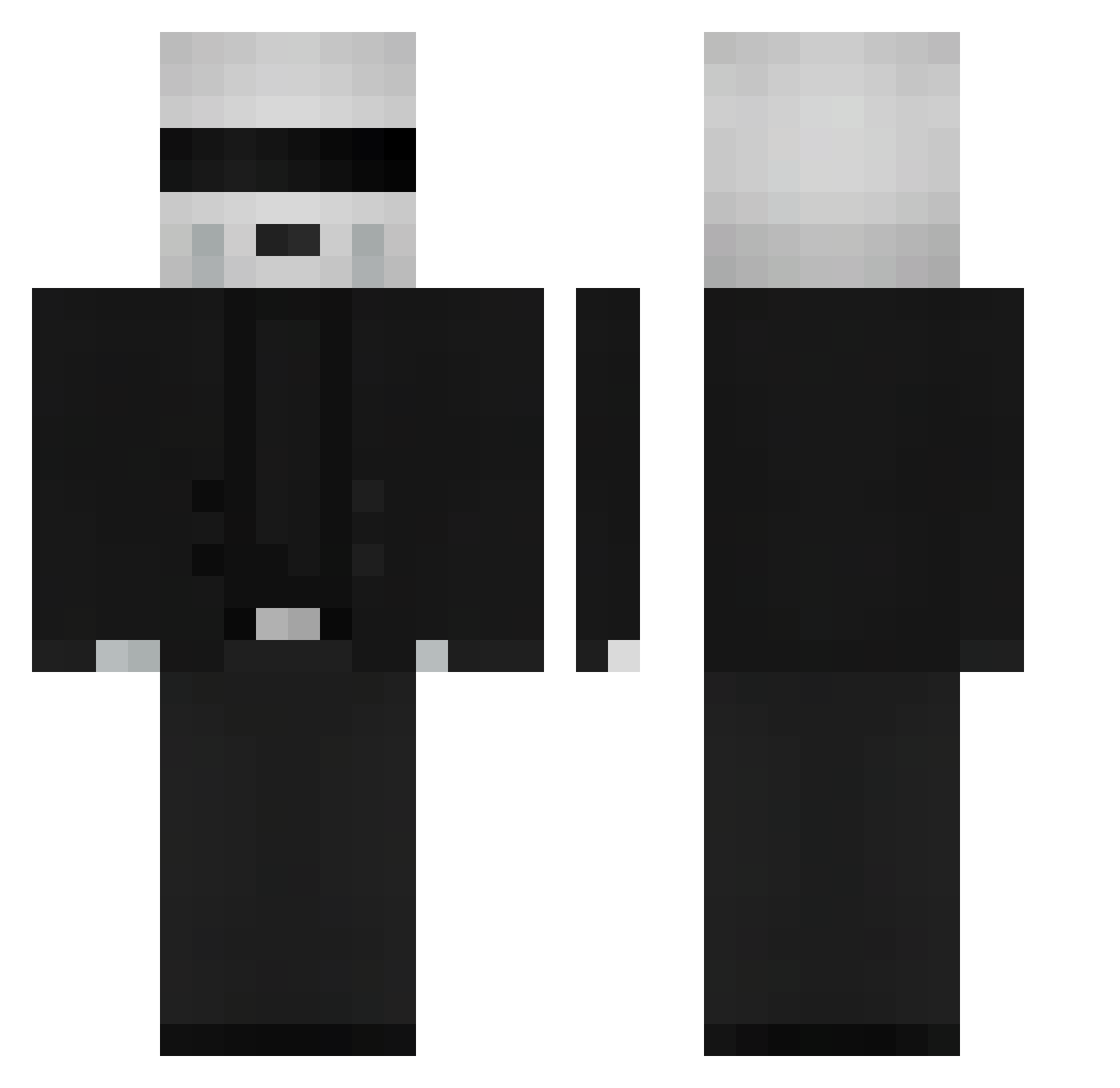 BeatIes Minecraft skin, front and back view