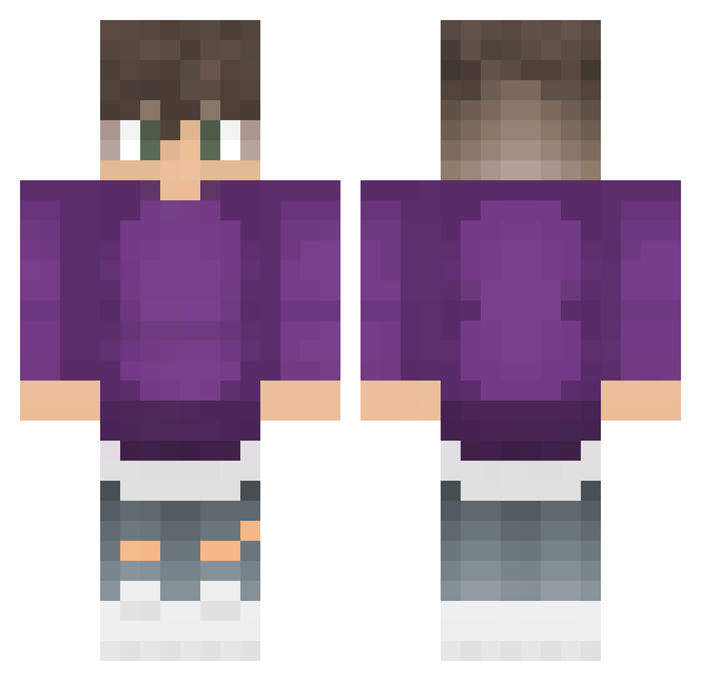 niktaf2017 Minecraft skin, front and back view