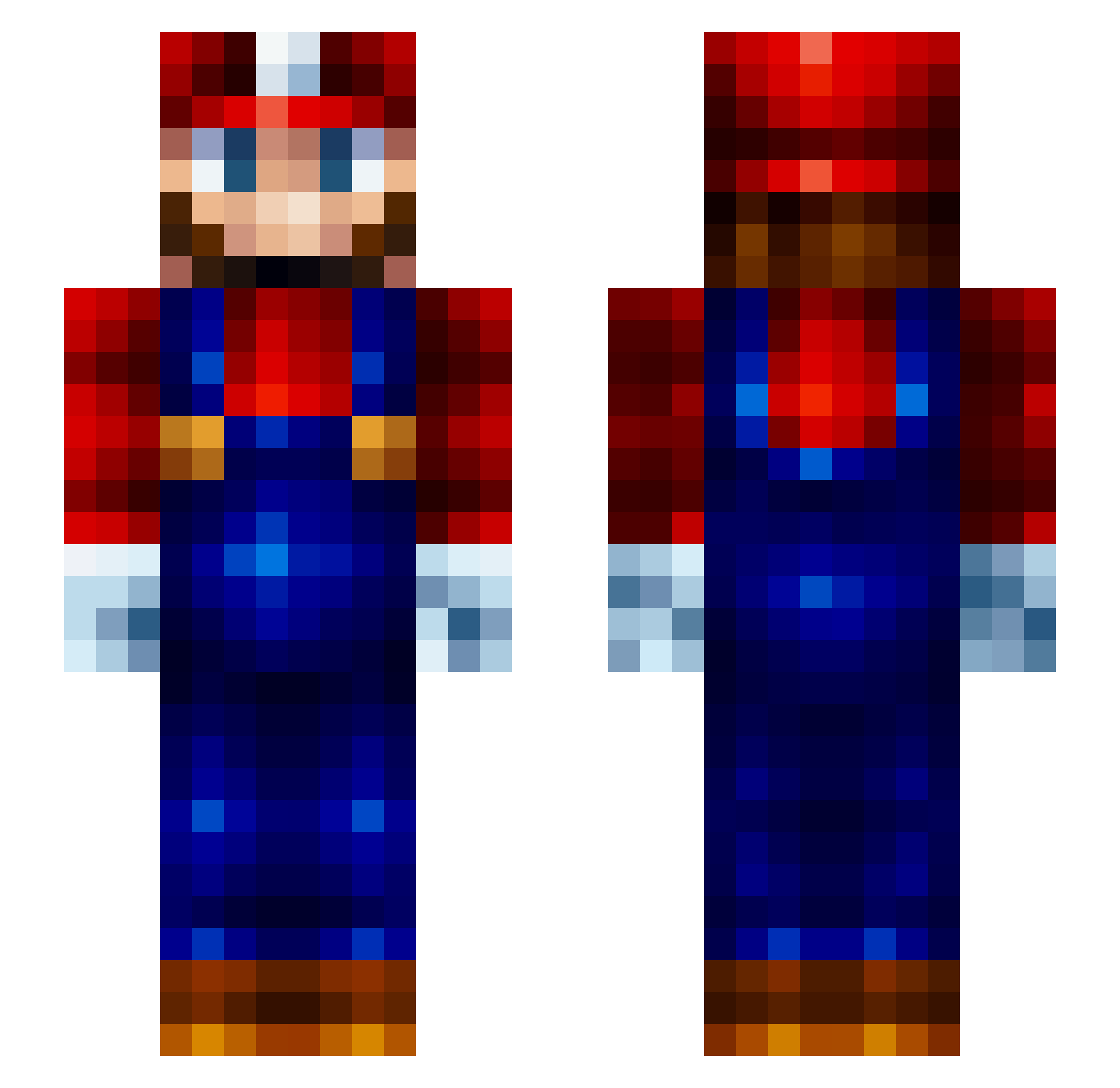 DALJ_1 Minecraft skin, front and back view