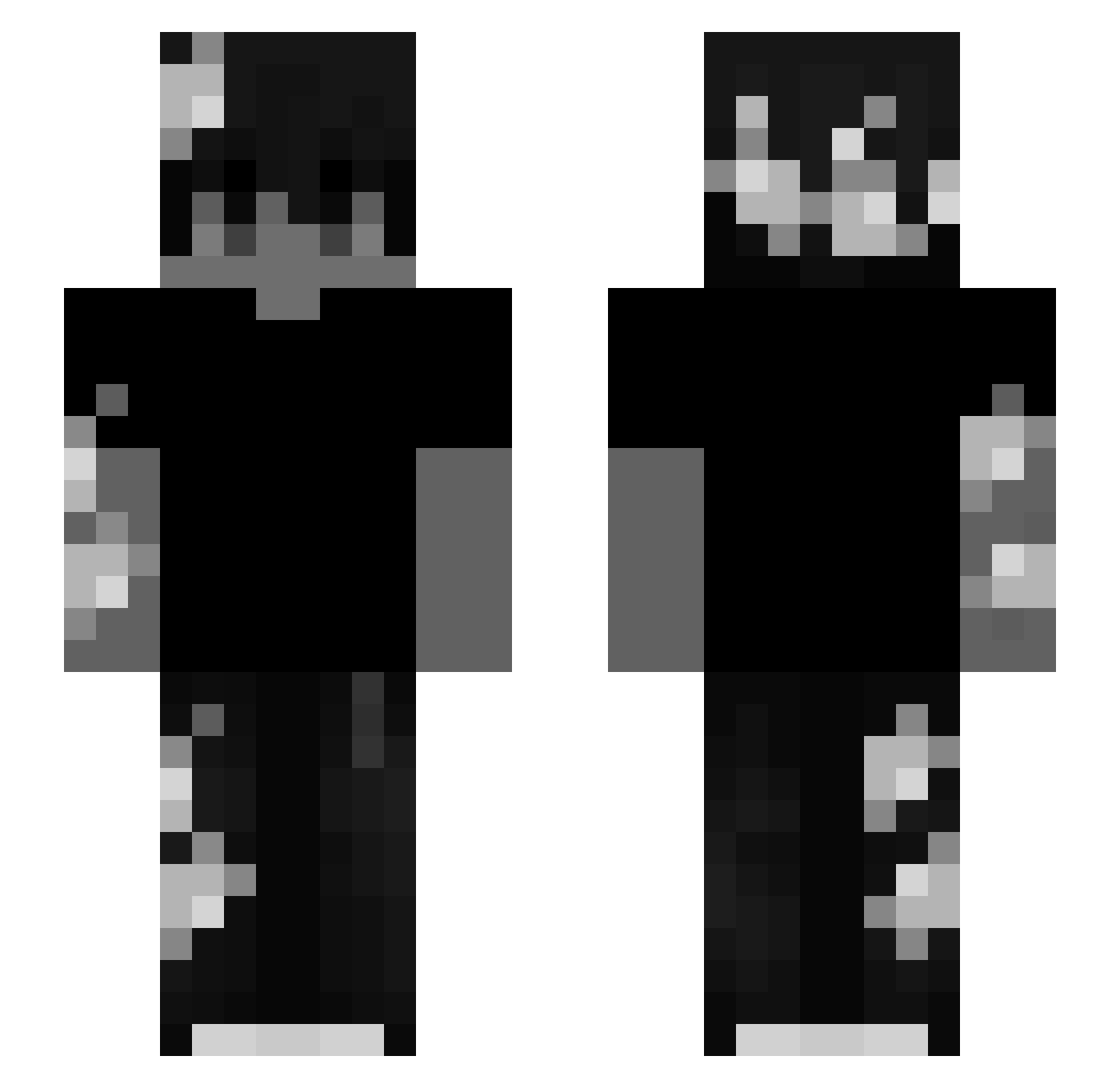 Christ1ano Minecraft skin, front and back view