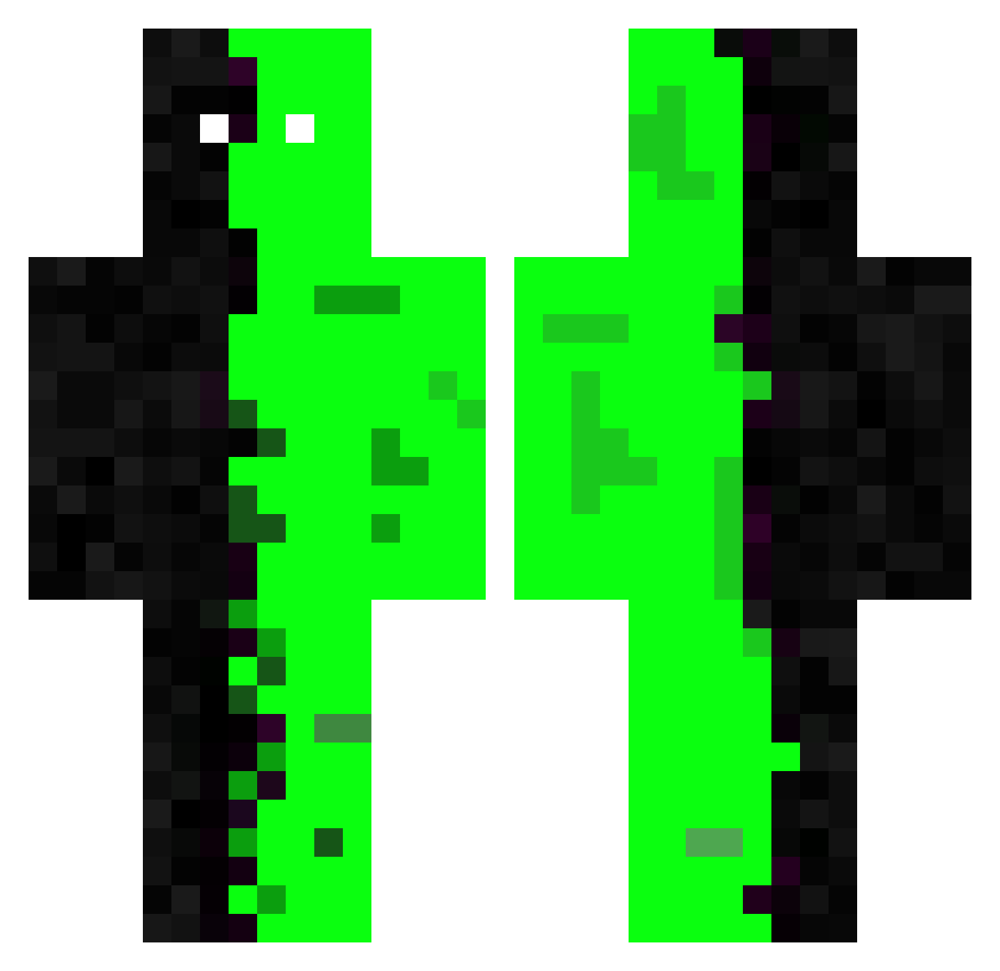 Gaelito_pc Minecraft skin, front and back view