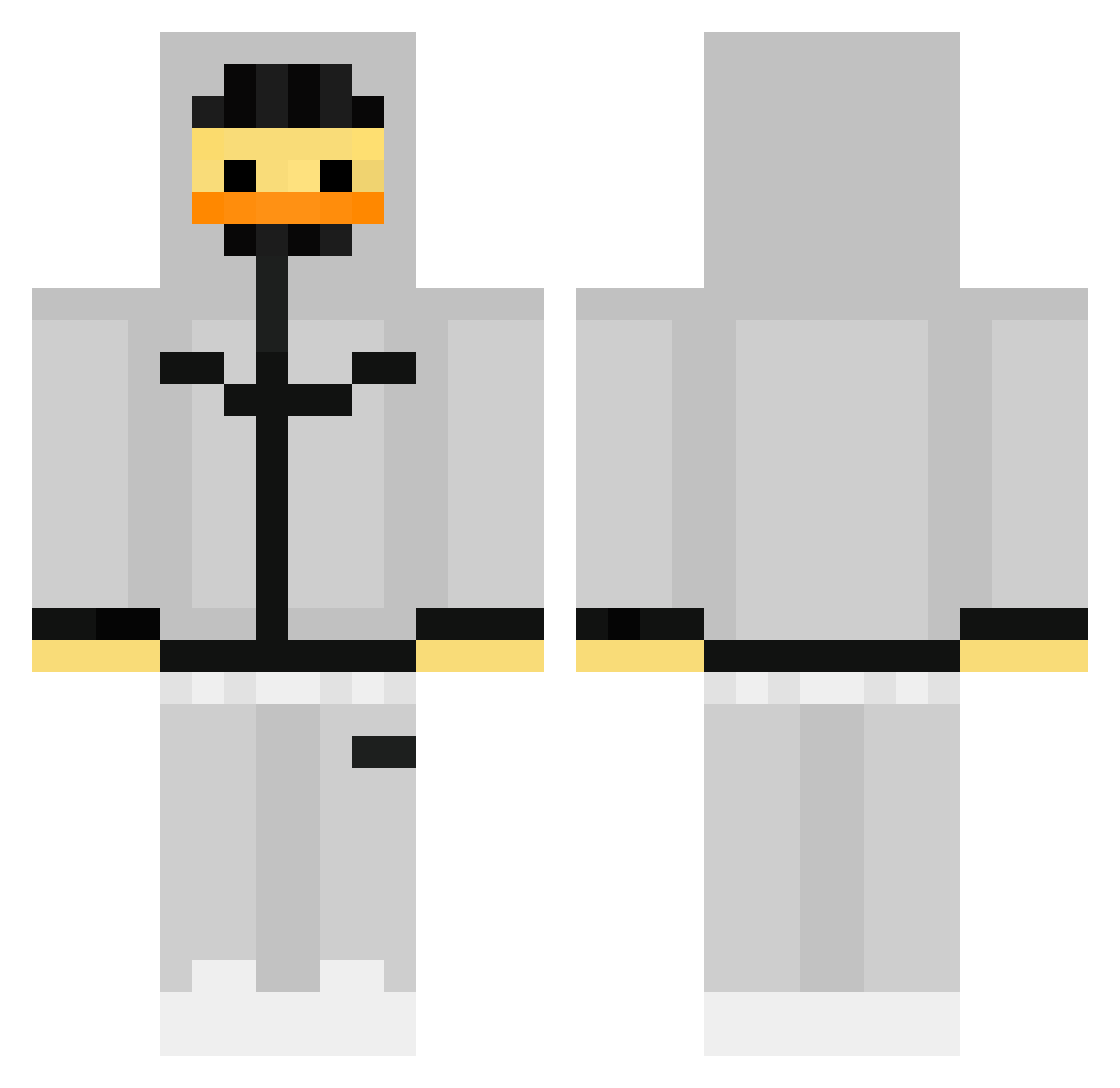 VulpineVirtual Minecraft skin, front and back view