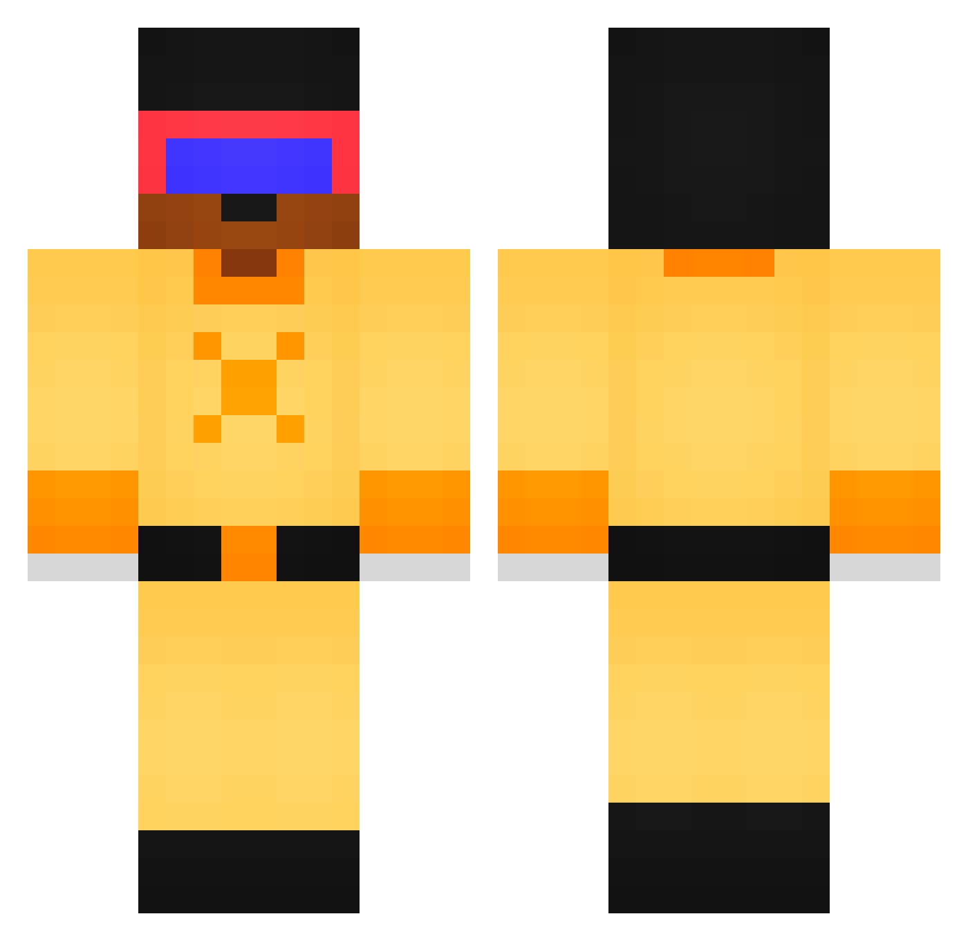 N1njaBug2002 Minecraft skin, front and back view