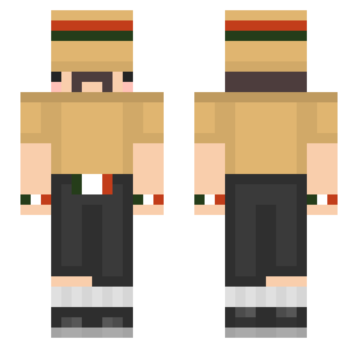 _ToeEater_ Minecraft skin, front and back view