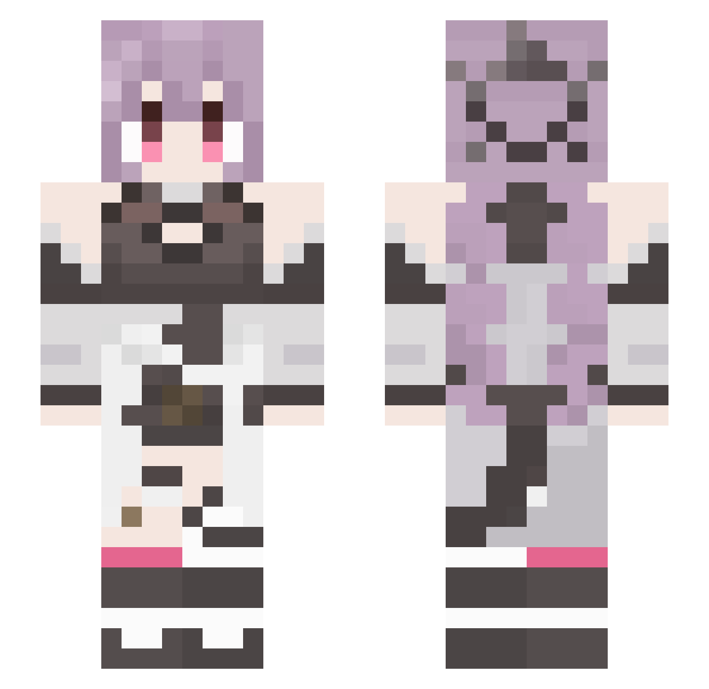 Kastrant_Pross Minecraft skin, front and back view