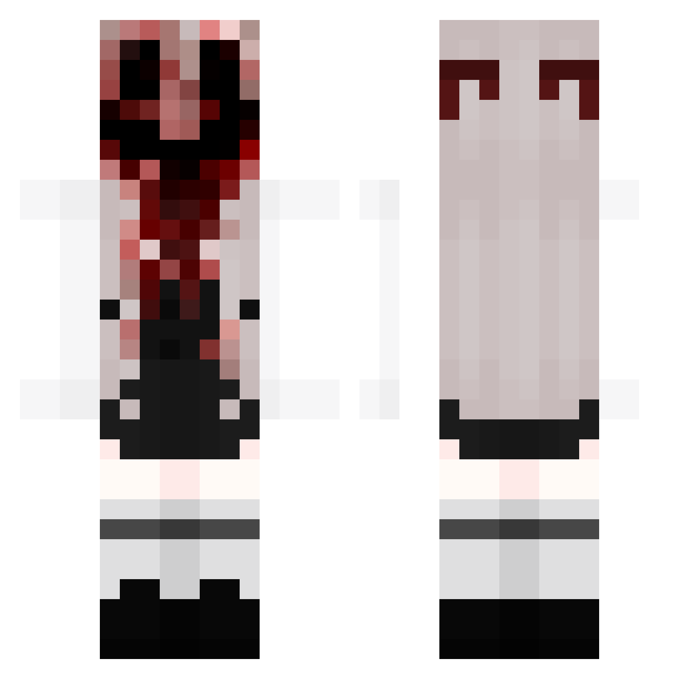 Lest1n Minecraft skin, front and back view