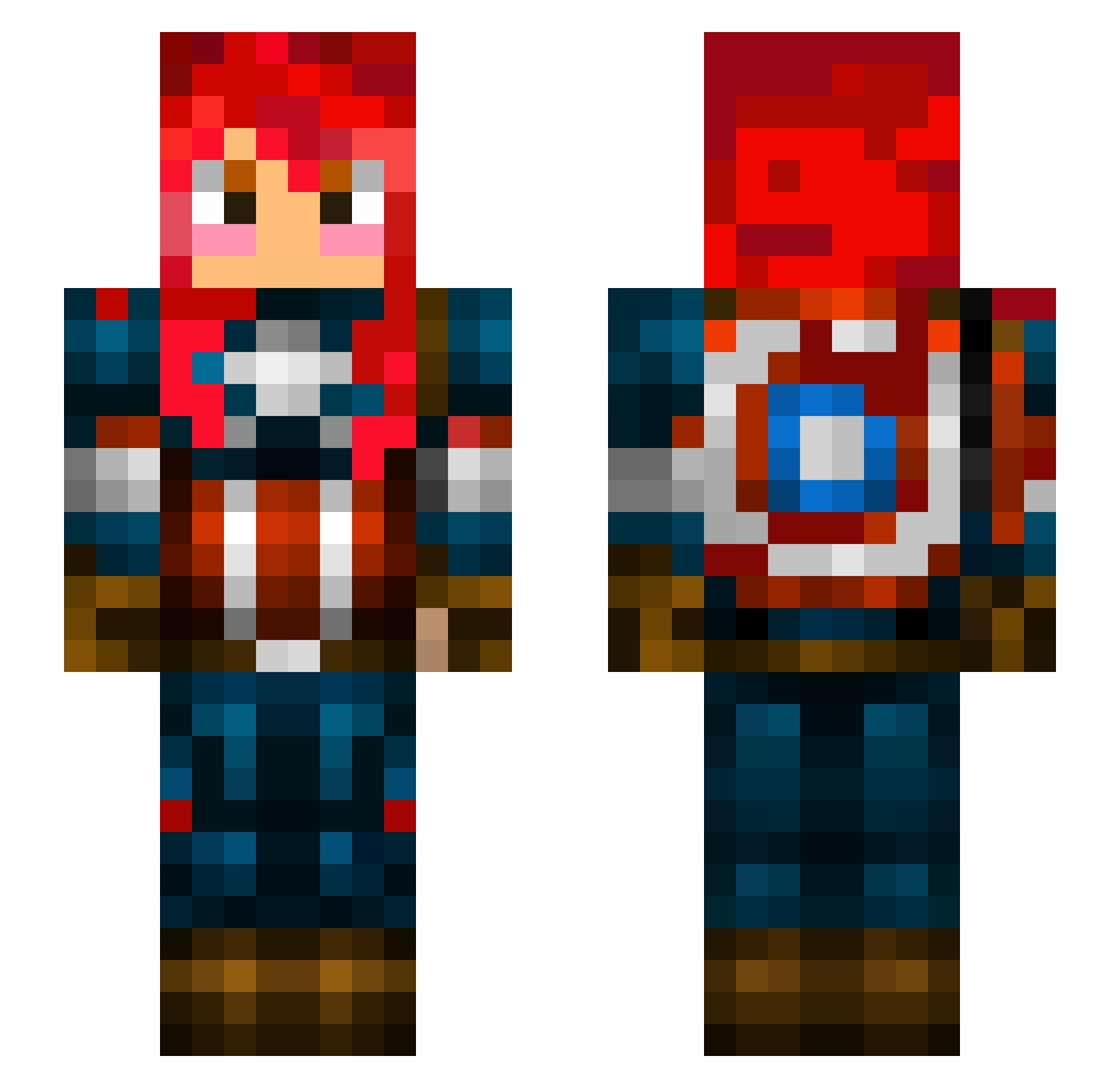annalee Minecraft skin, front and back view