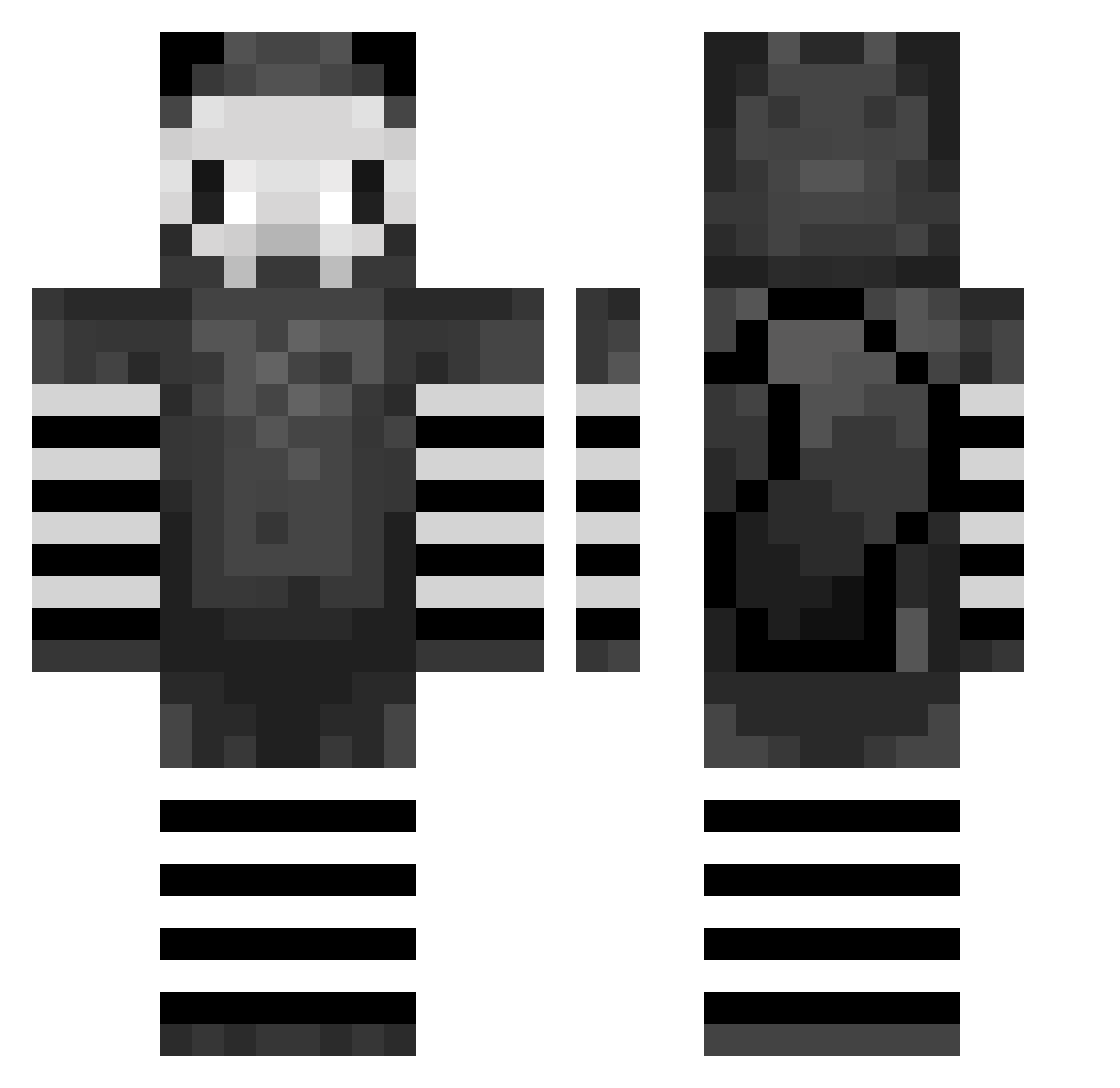 optimiscarter Minecraft skin, front and back view