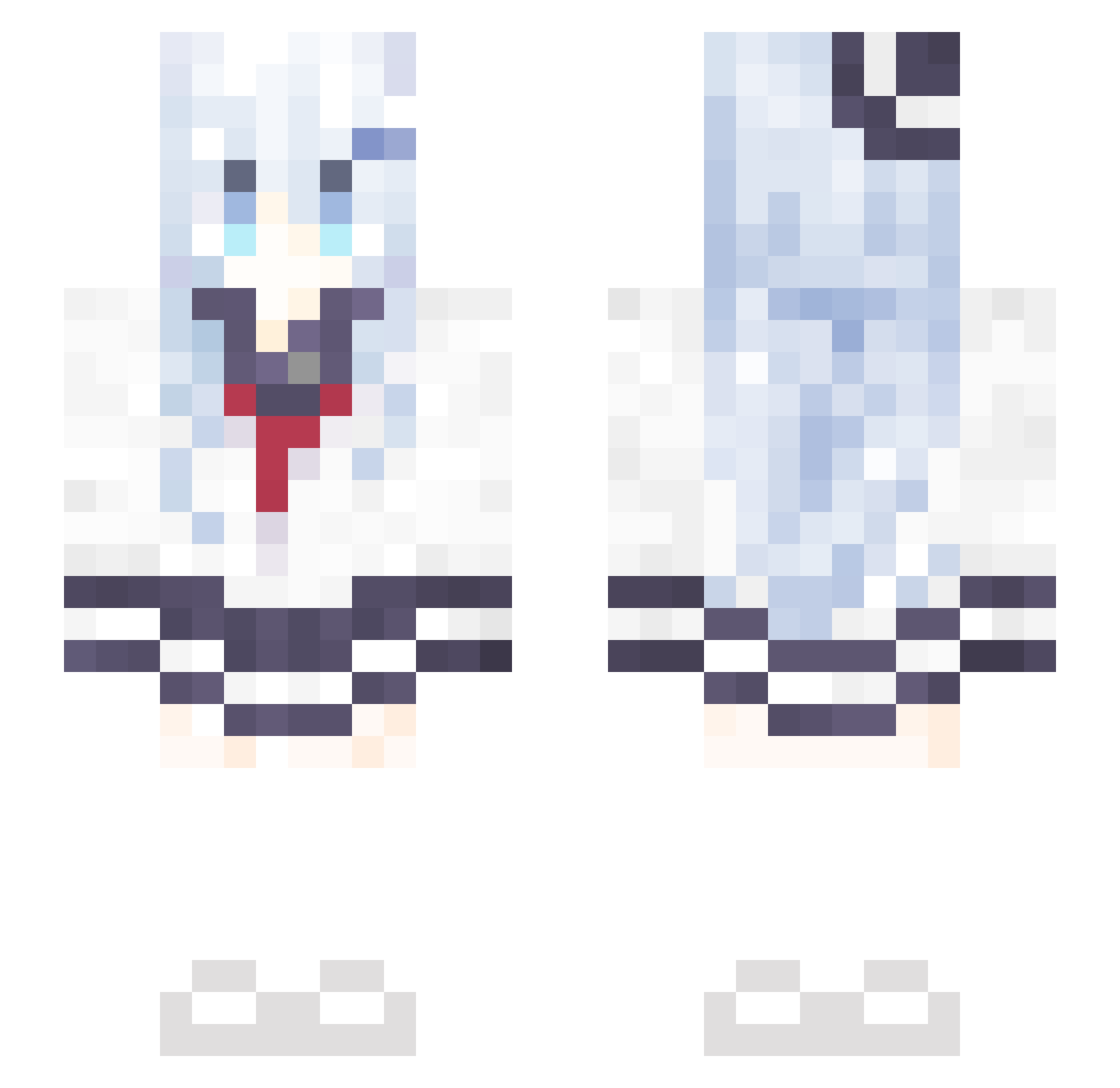 Mix_Yume Minecraft skin, front and back view