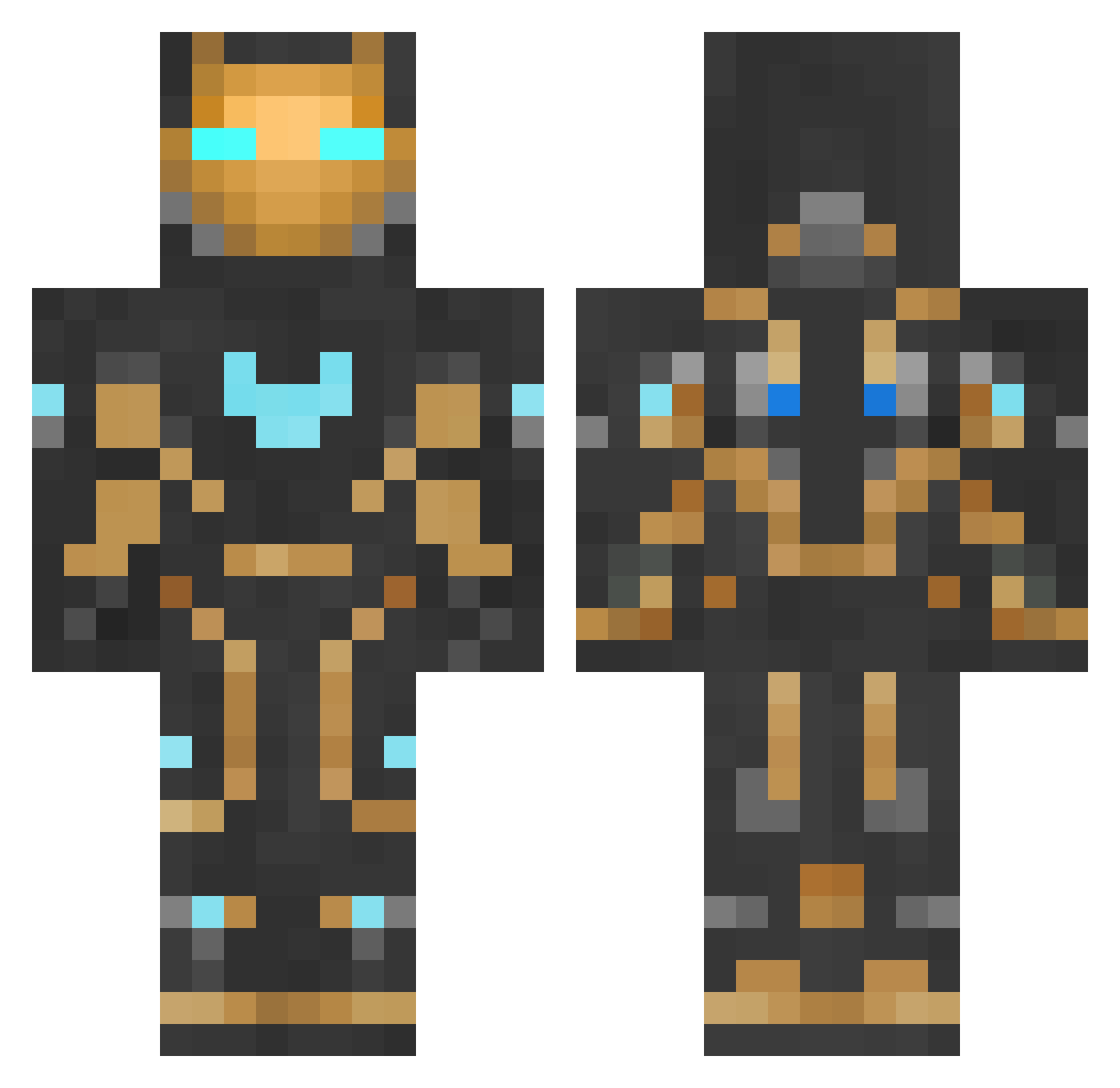 Facu2009_ Minecraft skin, front and back view