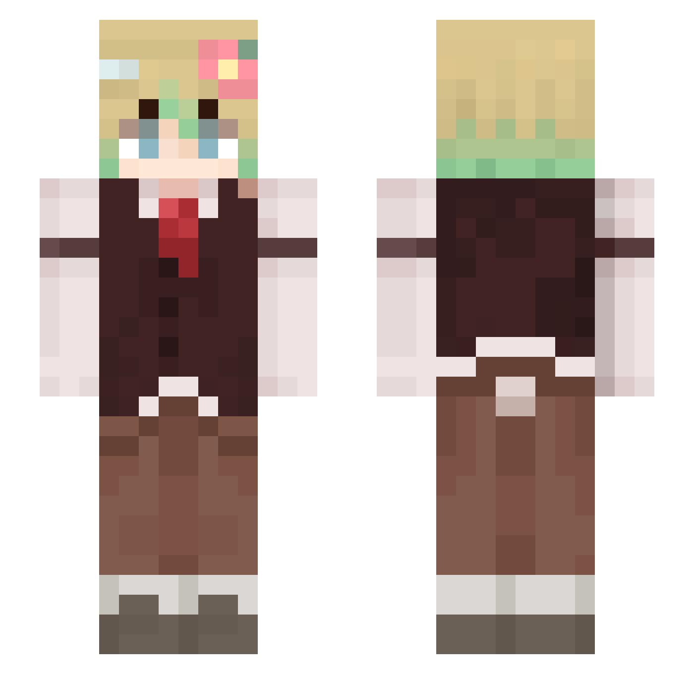 Varpiy228 Minecraft skin, front and back view