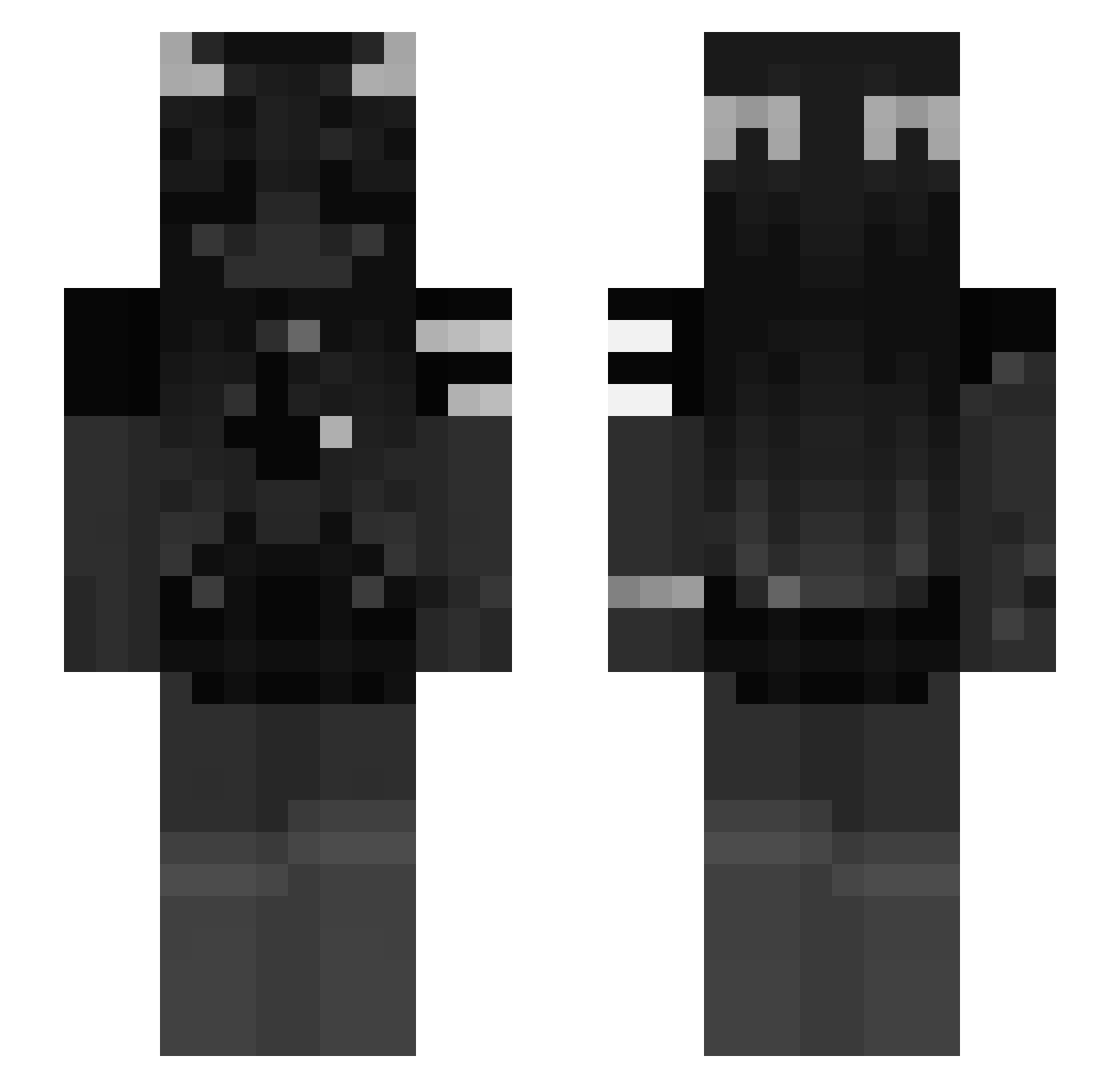 SillyKoyuki Minecraft skin, front and back view