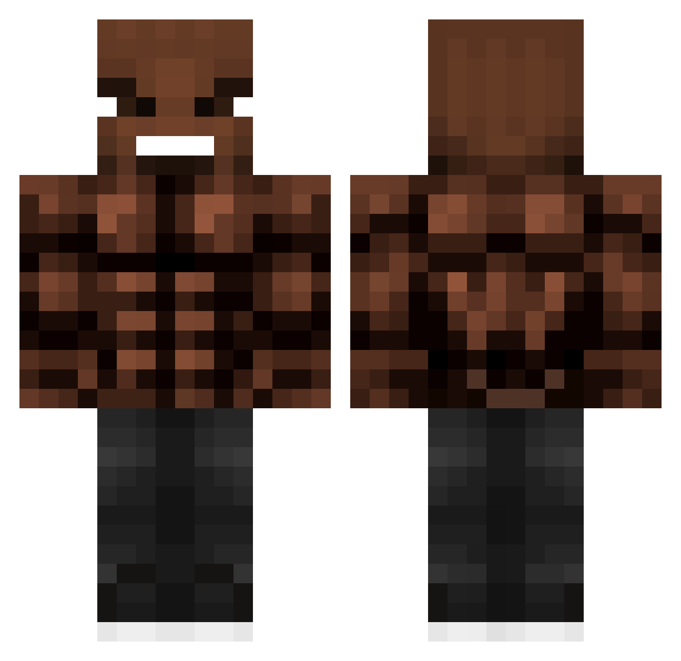 Yese32 Minecraft skin, front and back view