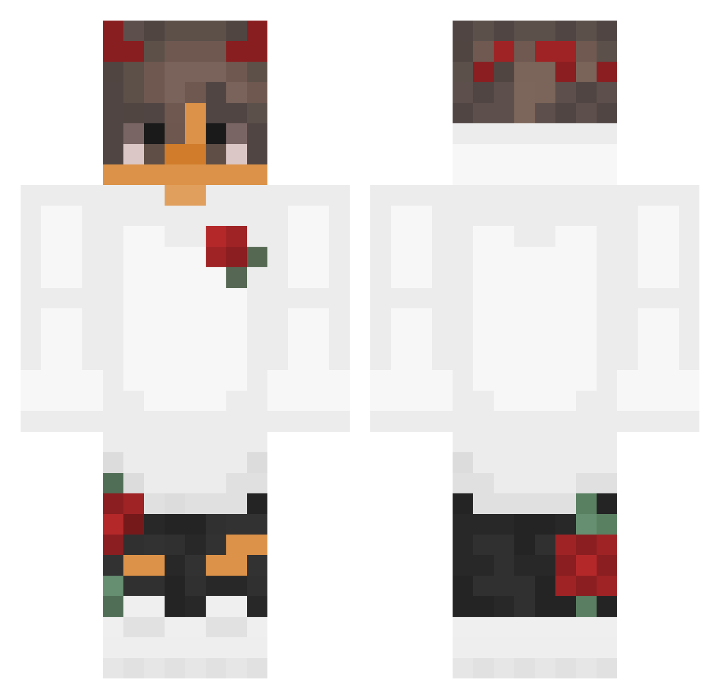 ChopChopChup Minecraft skin, front and back view