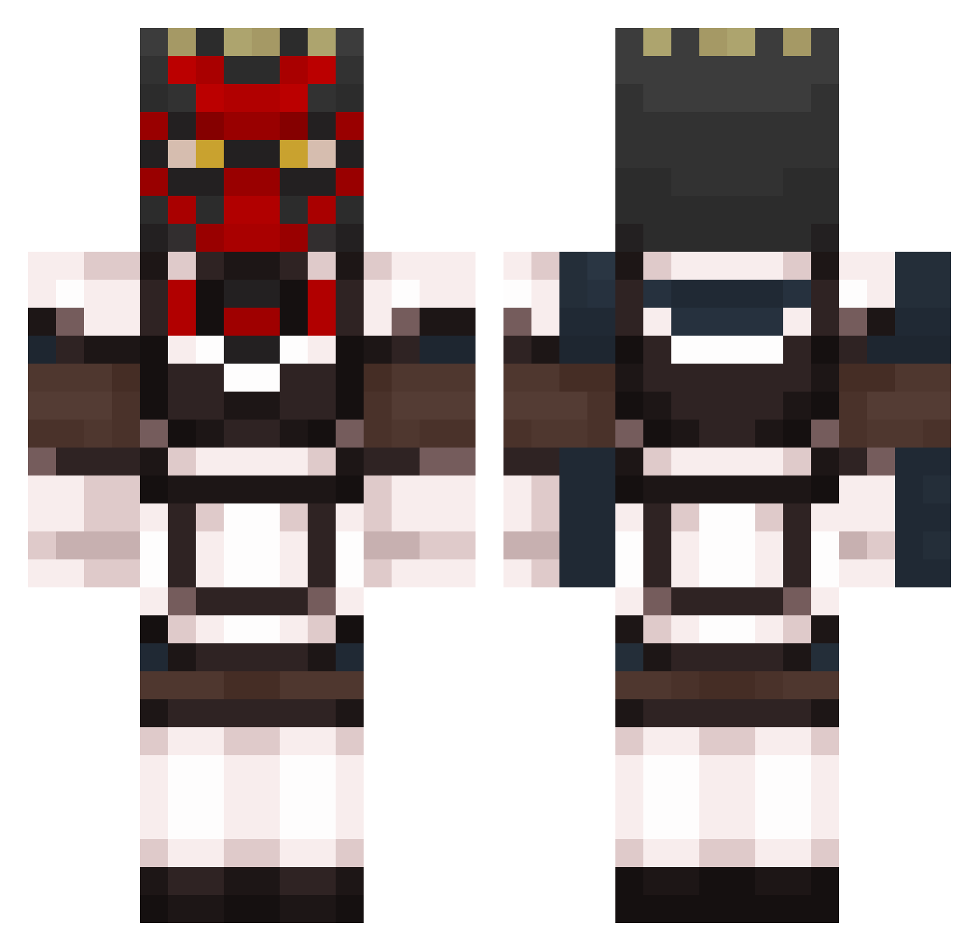 Manupro74 Minecraft skin, front and back view