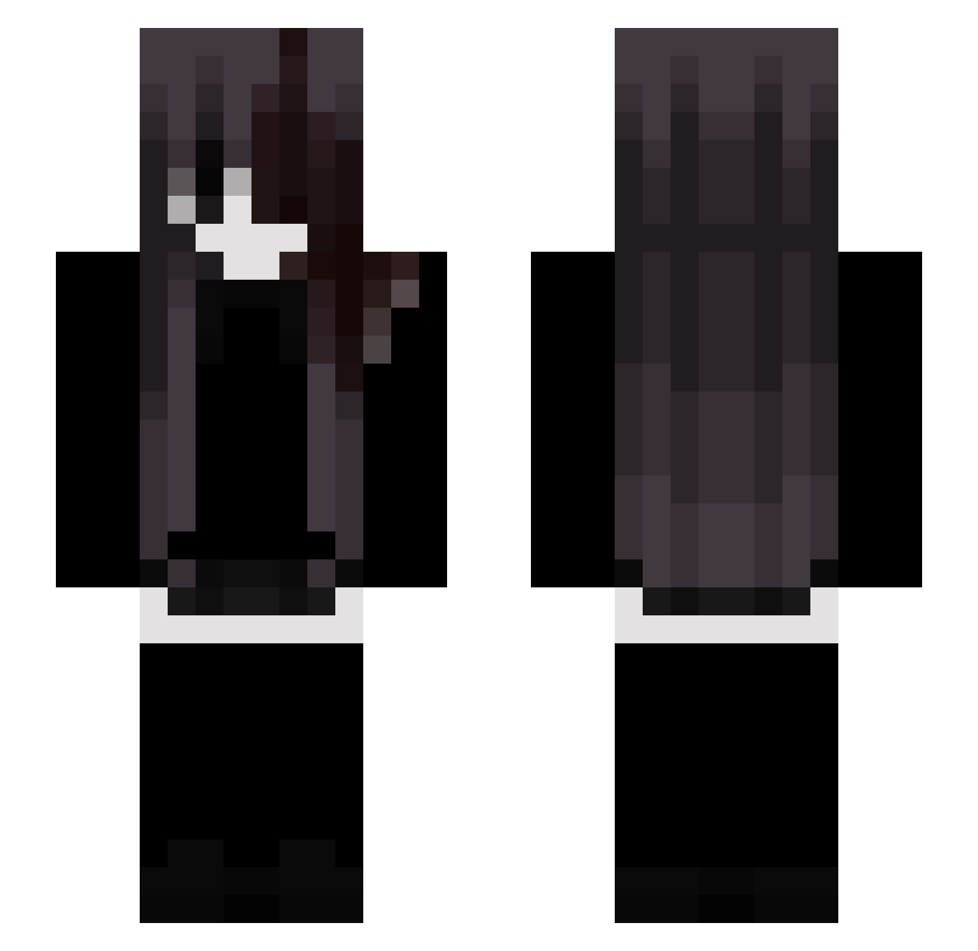 Runt Minecraft skin, front and back view
